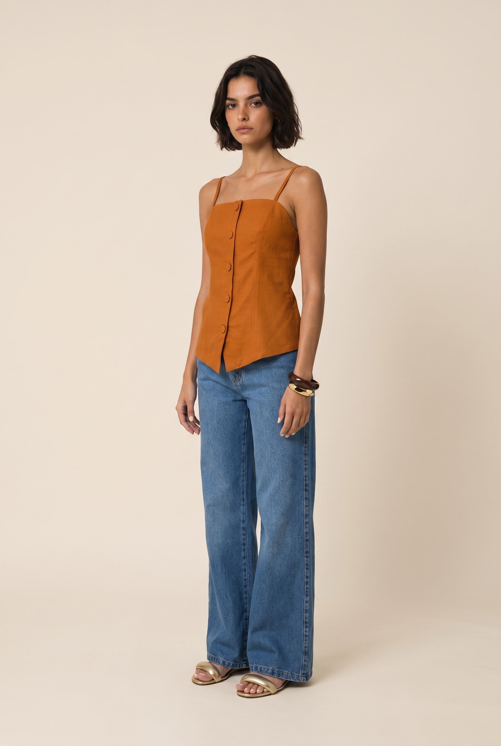 Blusa Sync Caramelo