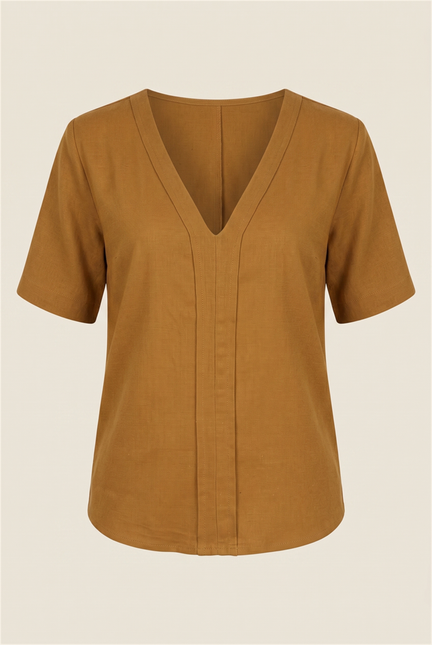 Blusa Sync Com Manga Capuccino