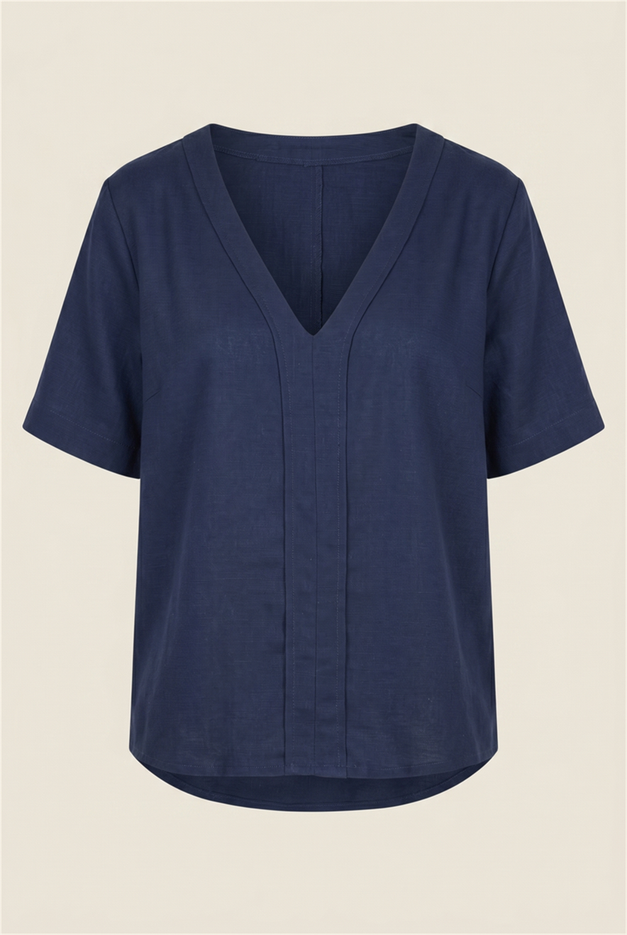 Blusa Sync Com Manga Marinho