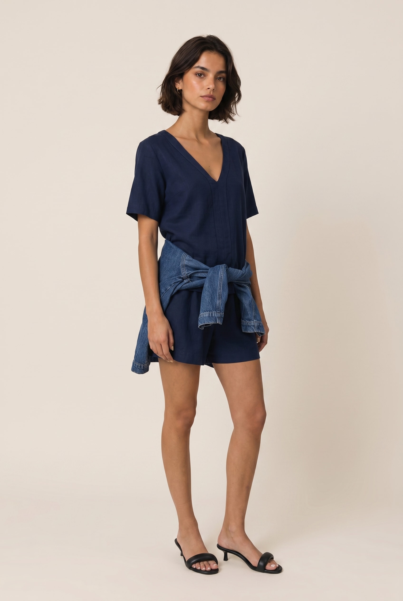 Blusa Sync Com Manga Marinho