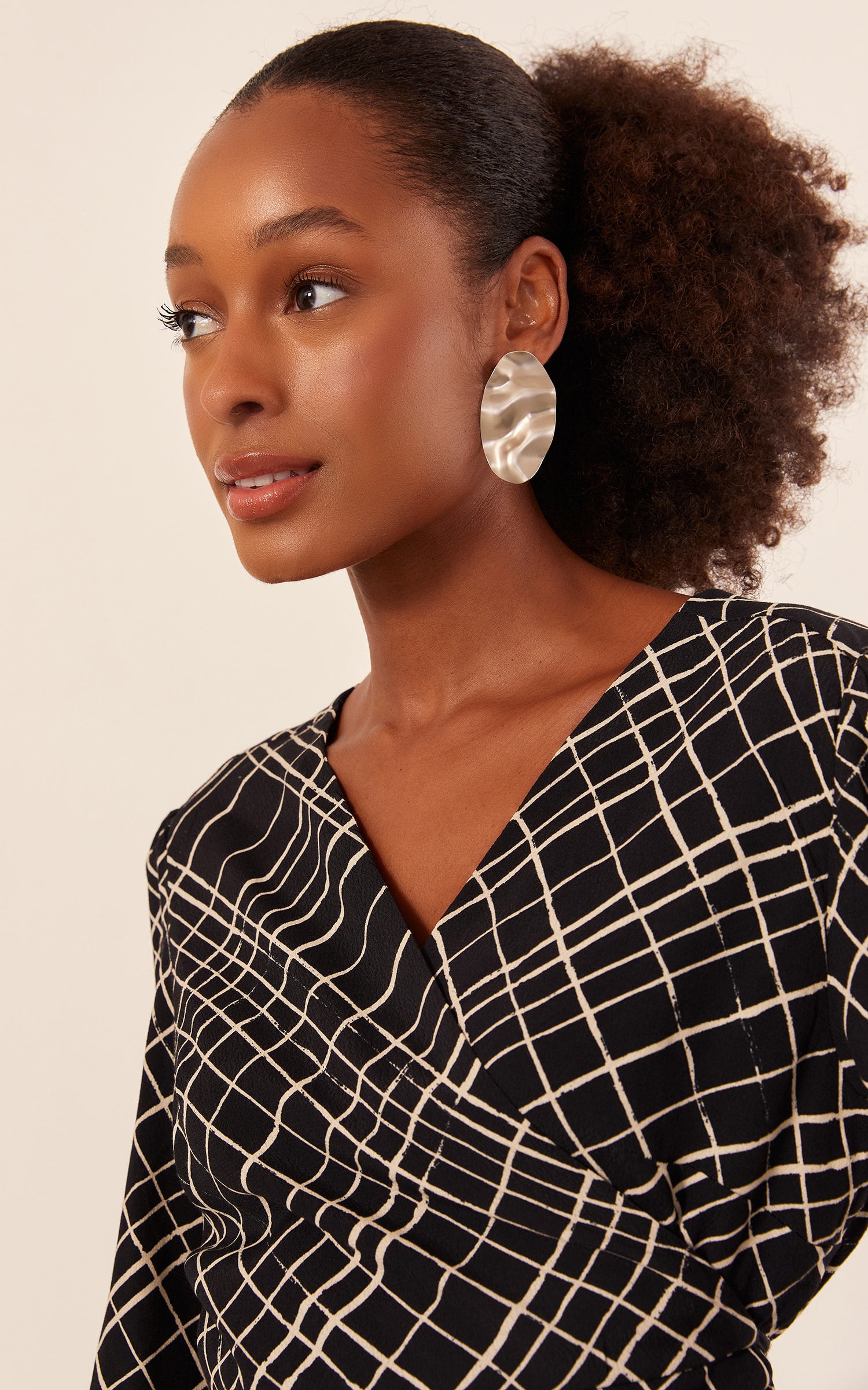 Blusa Transpasse Estampa Cerrado