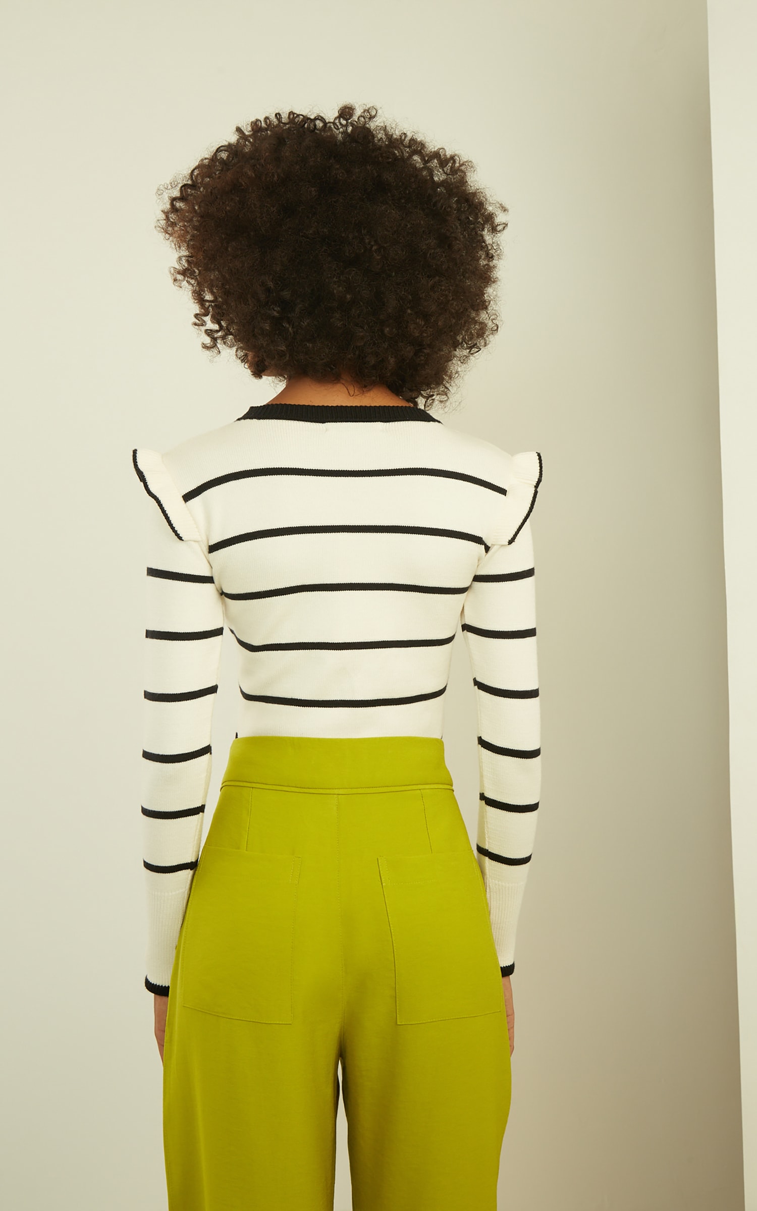 Blusa Tricot Babados Off White