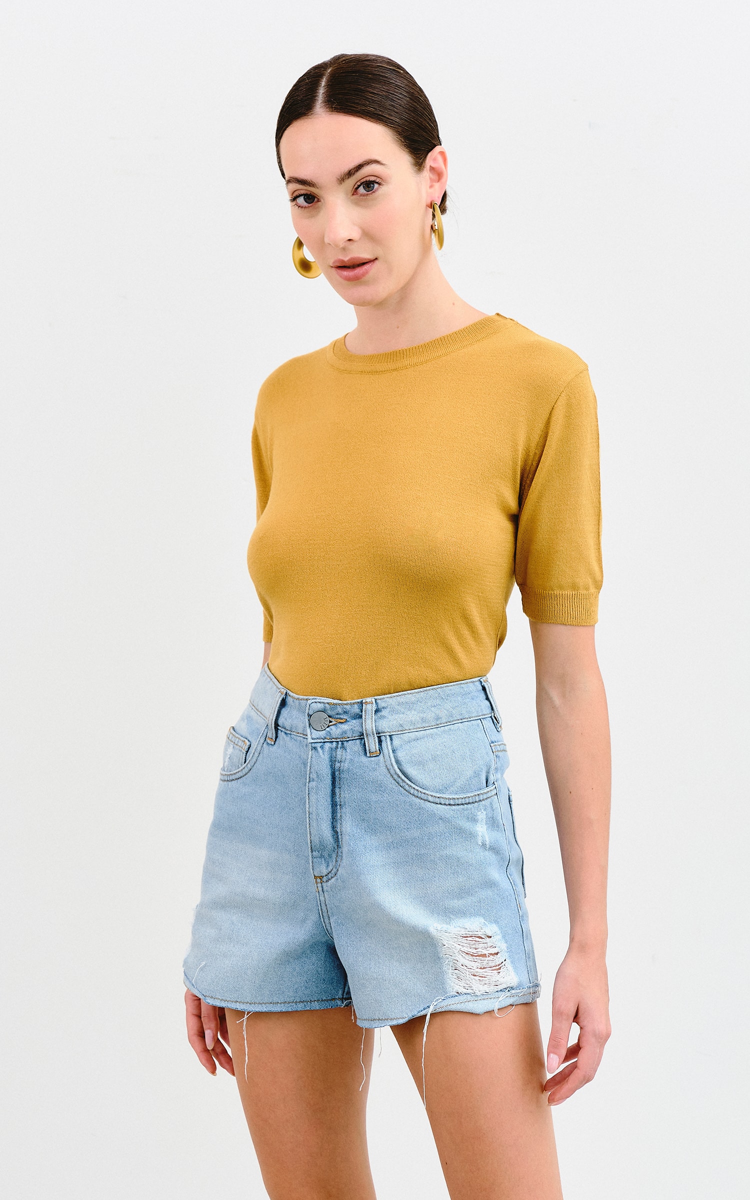 Blusa Tricot Balneário Amarelo