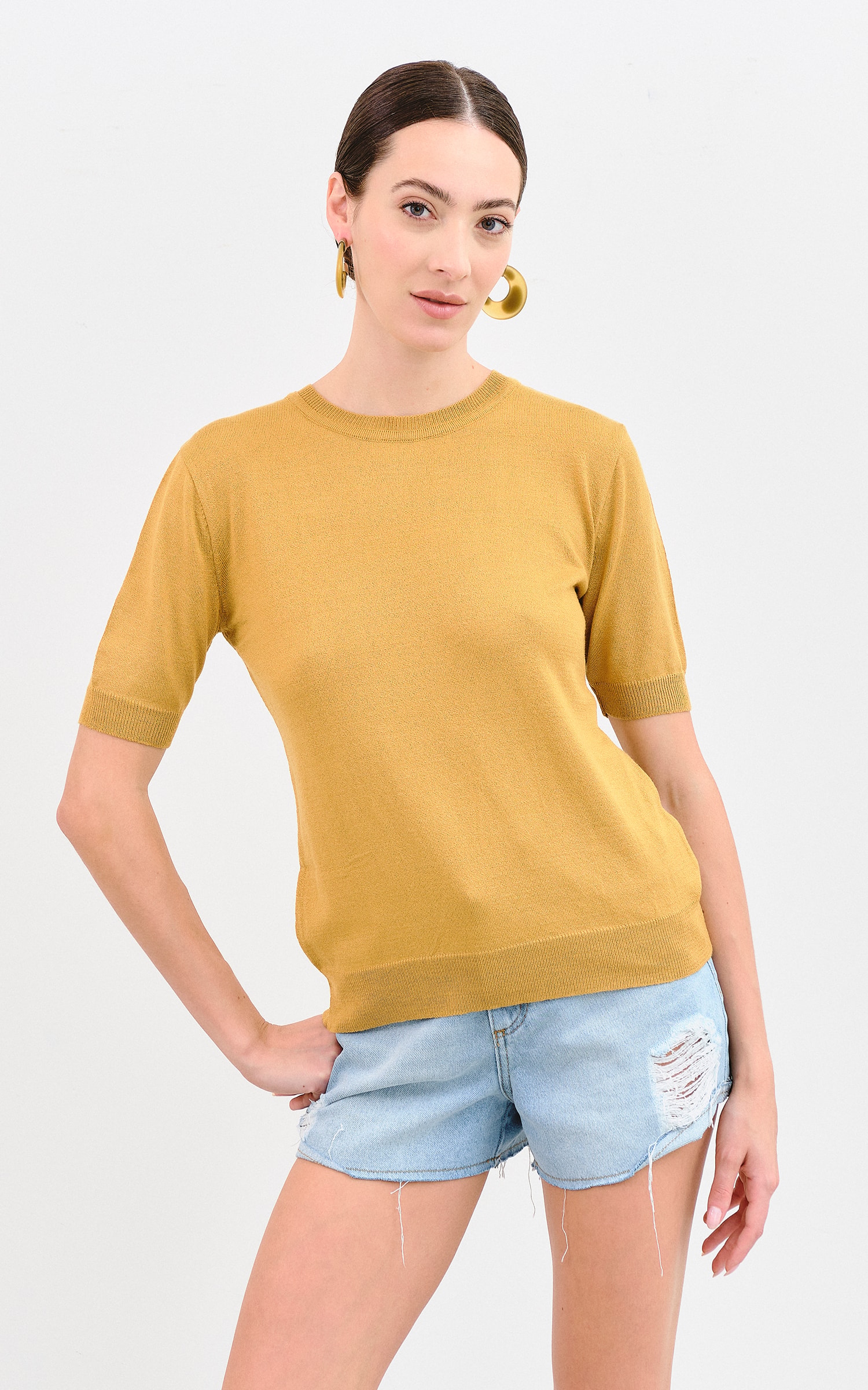 Blusa Tricot Balneário Amarelo