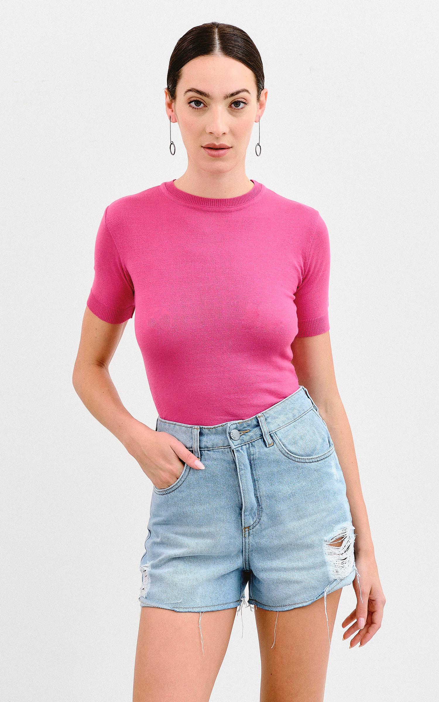 Blusa Tricot Balneário Rosa