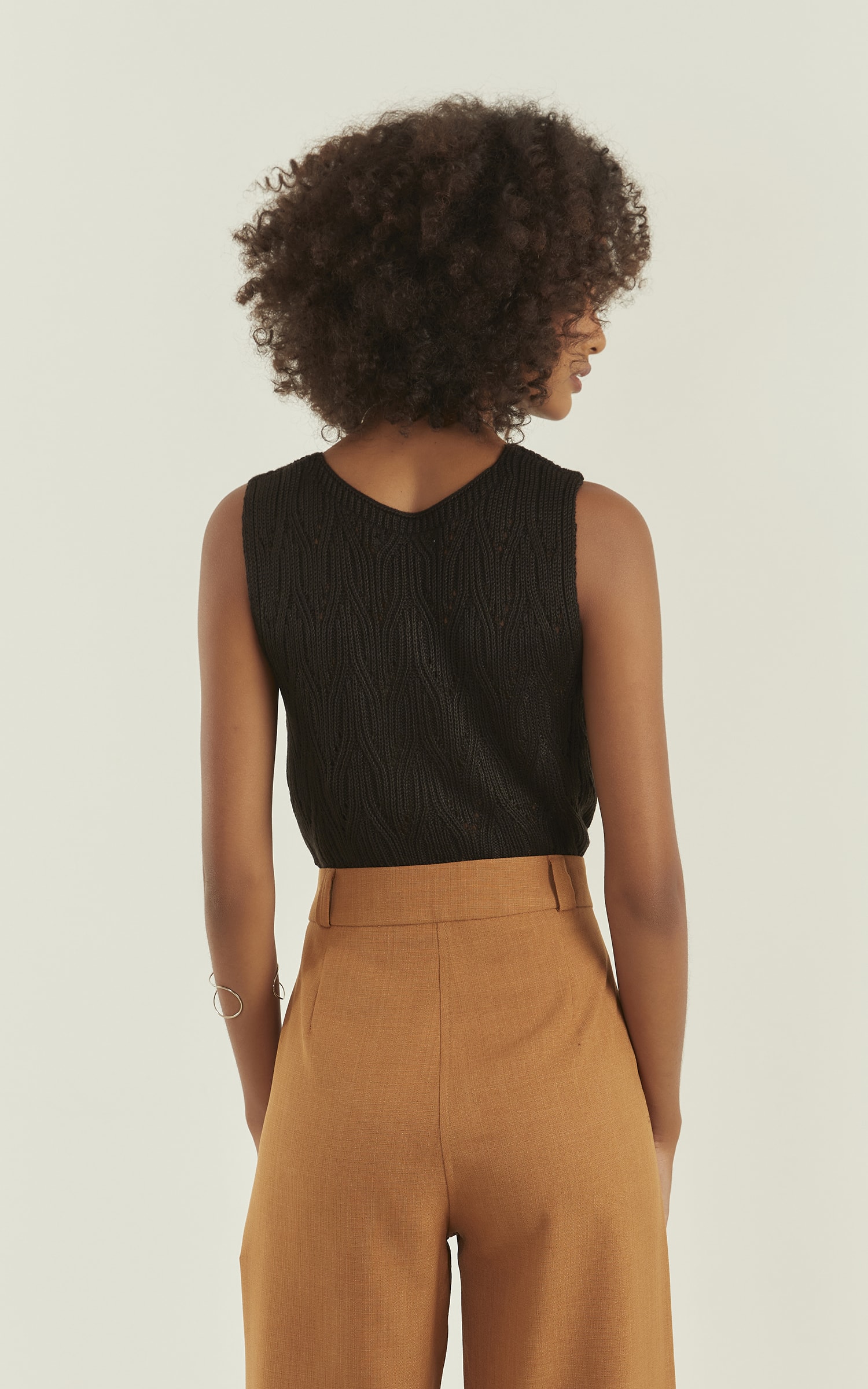 Blusa Tricot Brilhante Preto
