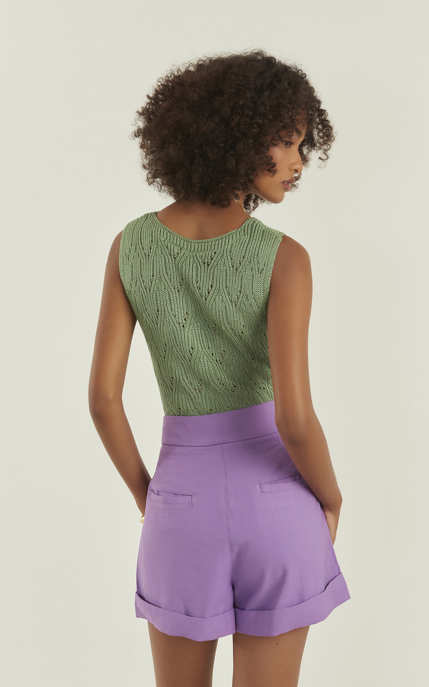 Blusa Tricot Brilhante Verde