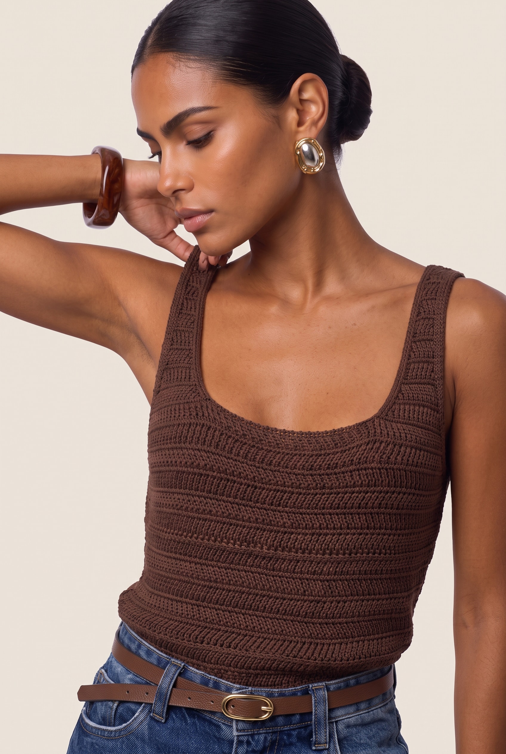 Blusa Tricot Fresh Marrom