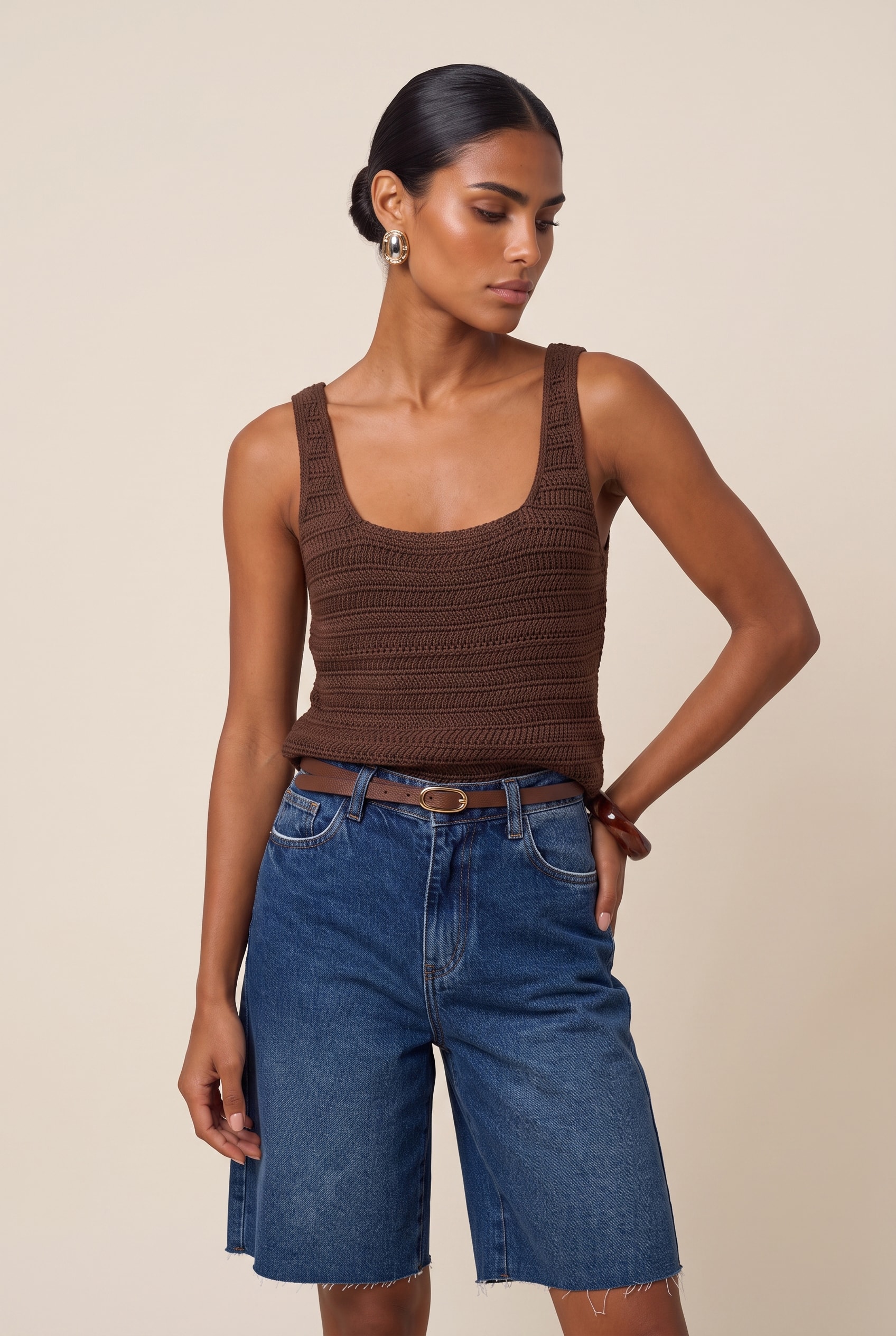 Blusa Tricot Fresh Marrom