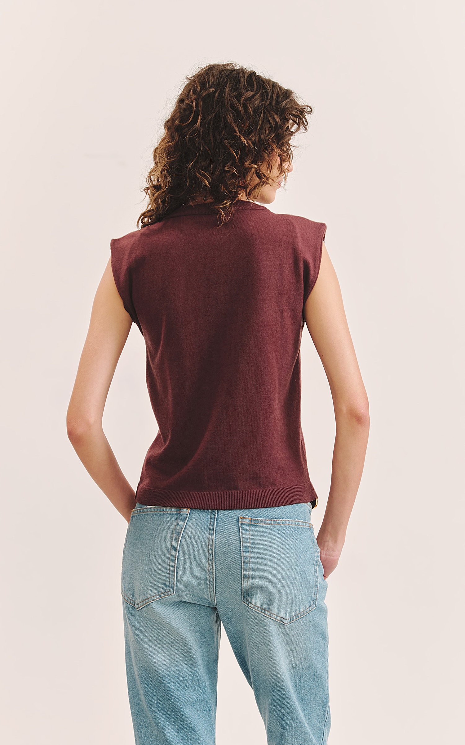 Blusa Tricot Gola Chocolate