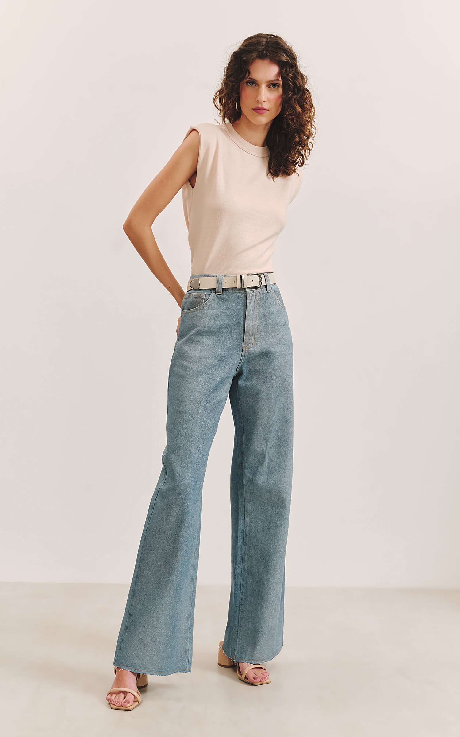 Blusa Tricot Gola Natural