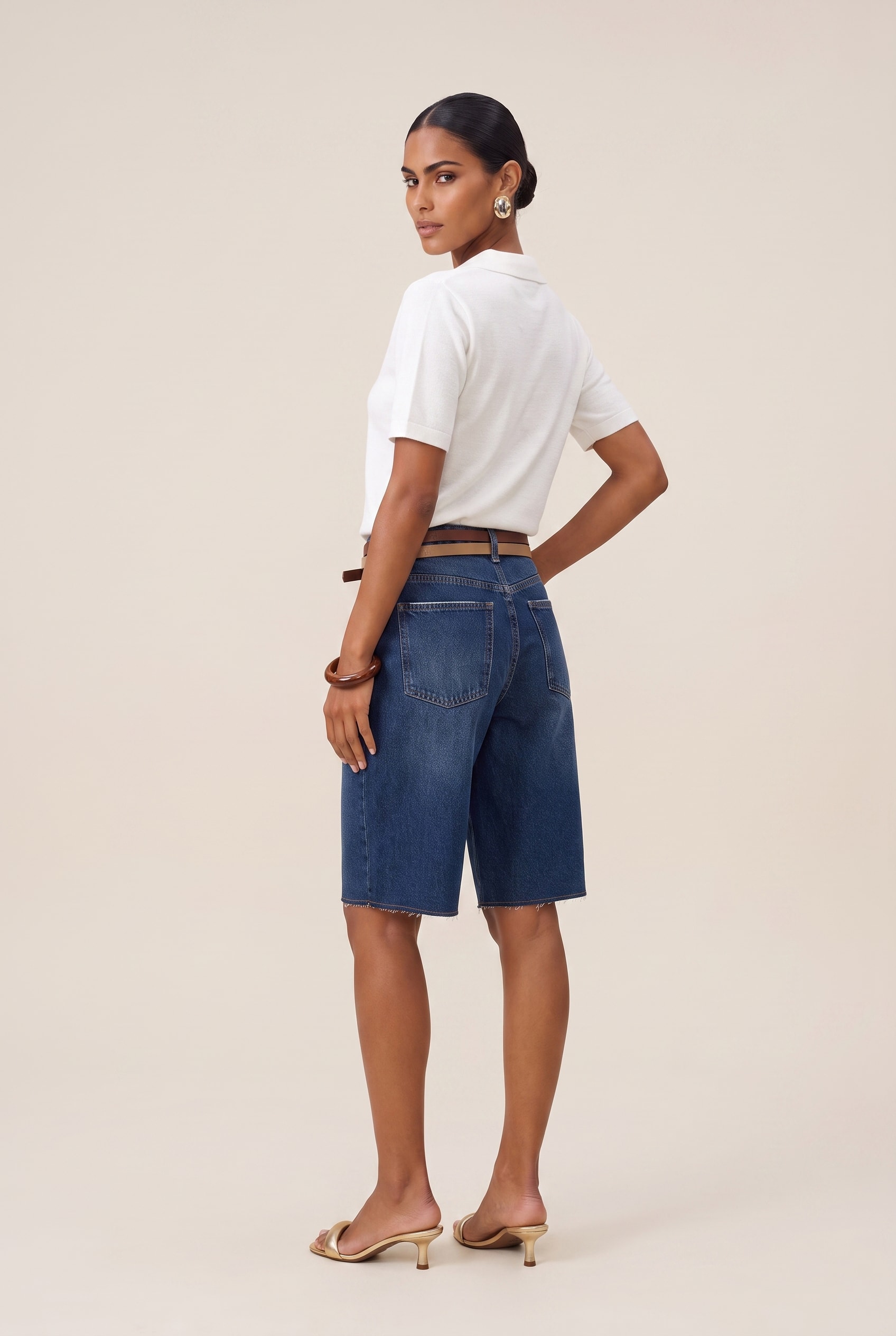 Blusa Tricot Gola Polo Off White