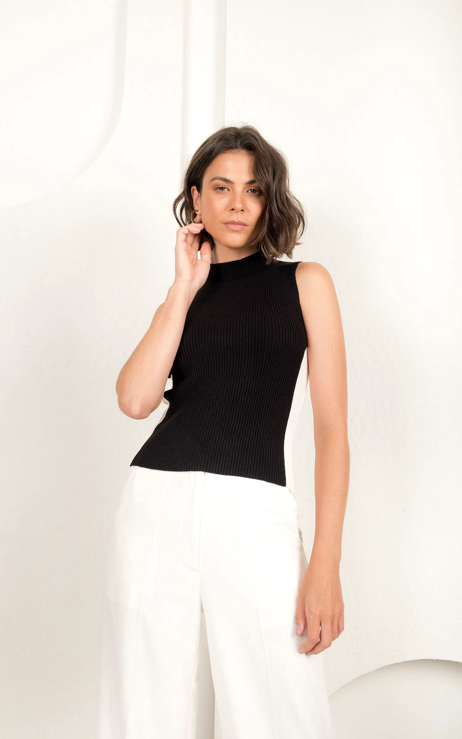Blusa Tricot Ilha Preto