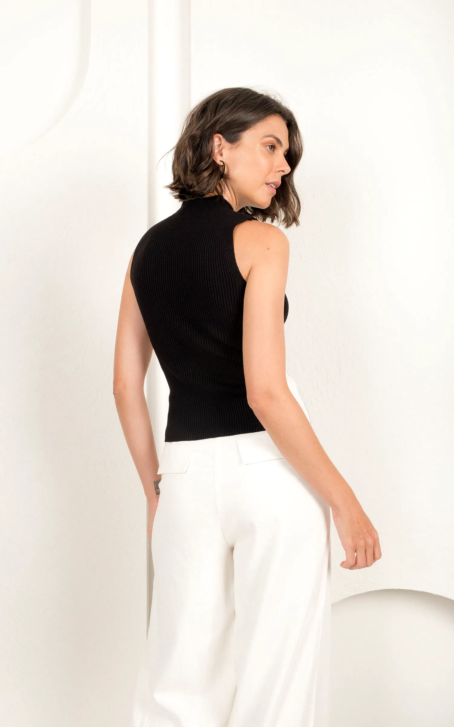 Blusa Tricot Ilha Preto