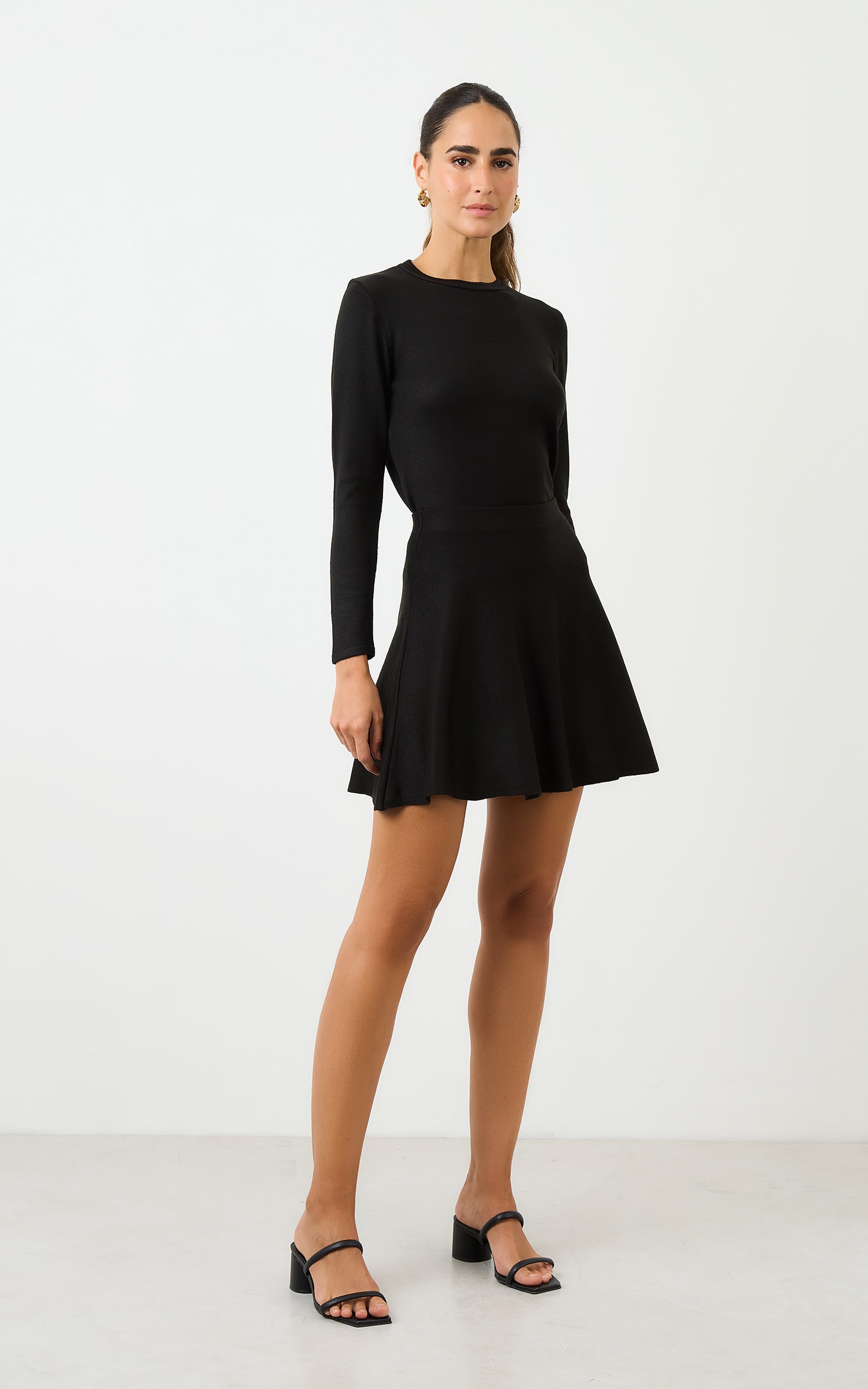 Blusa Tricot Manga Longa Preto
