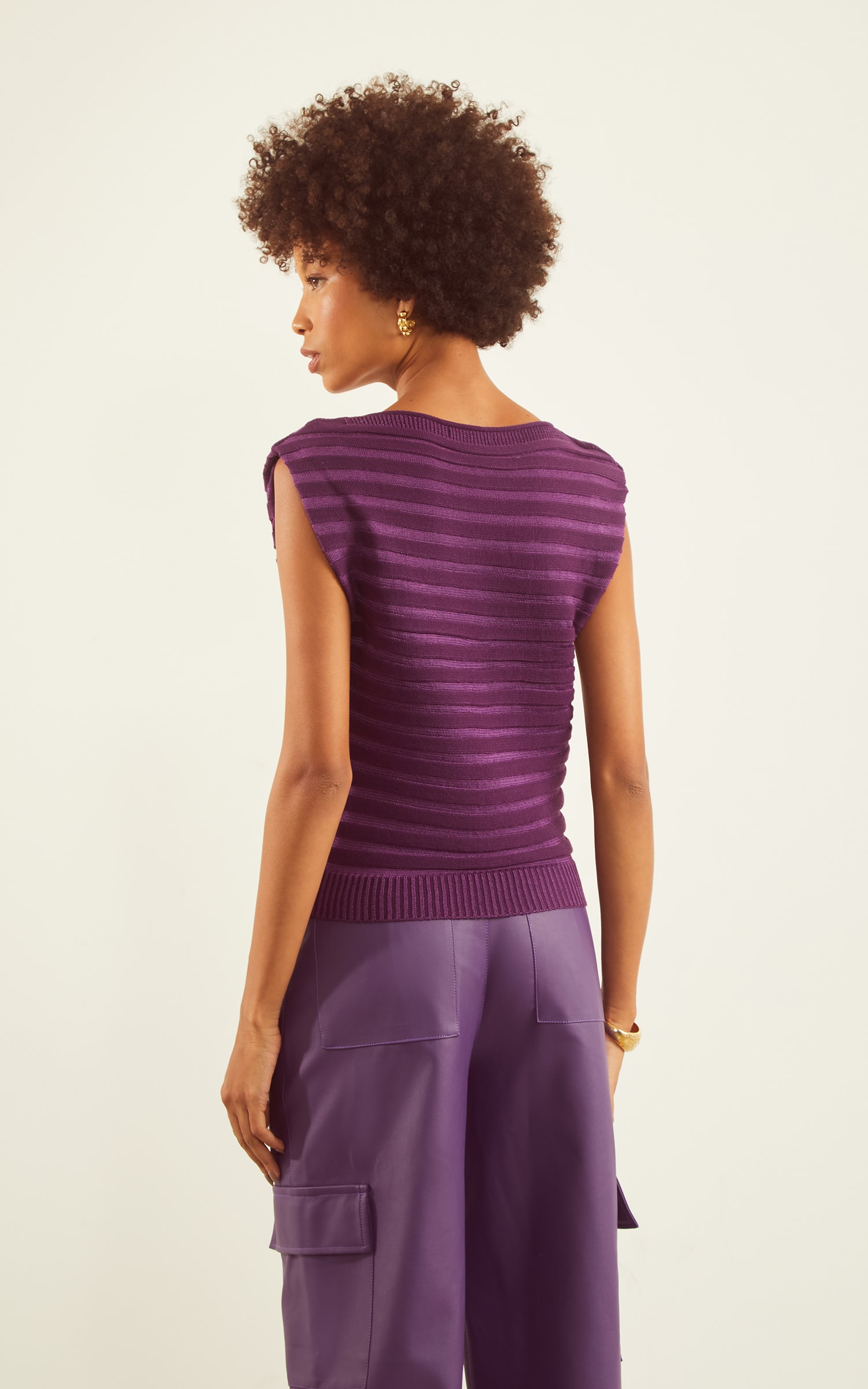 Blusa Tricot Muscle Tee Uva