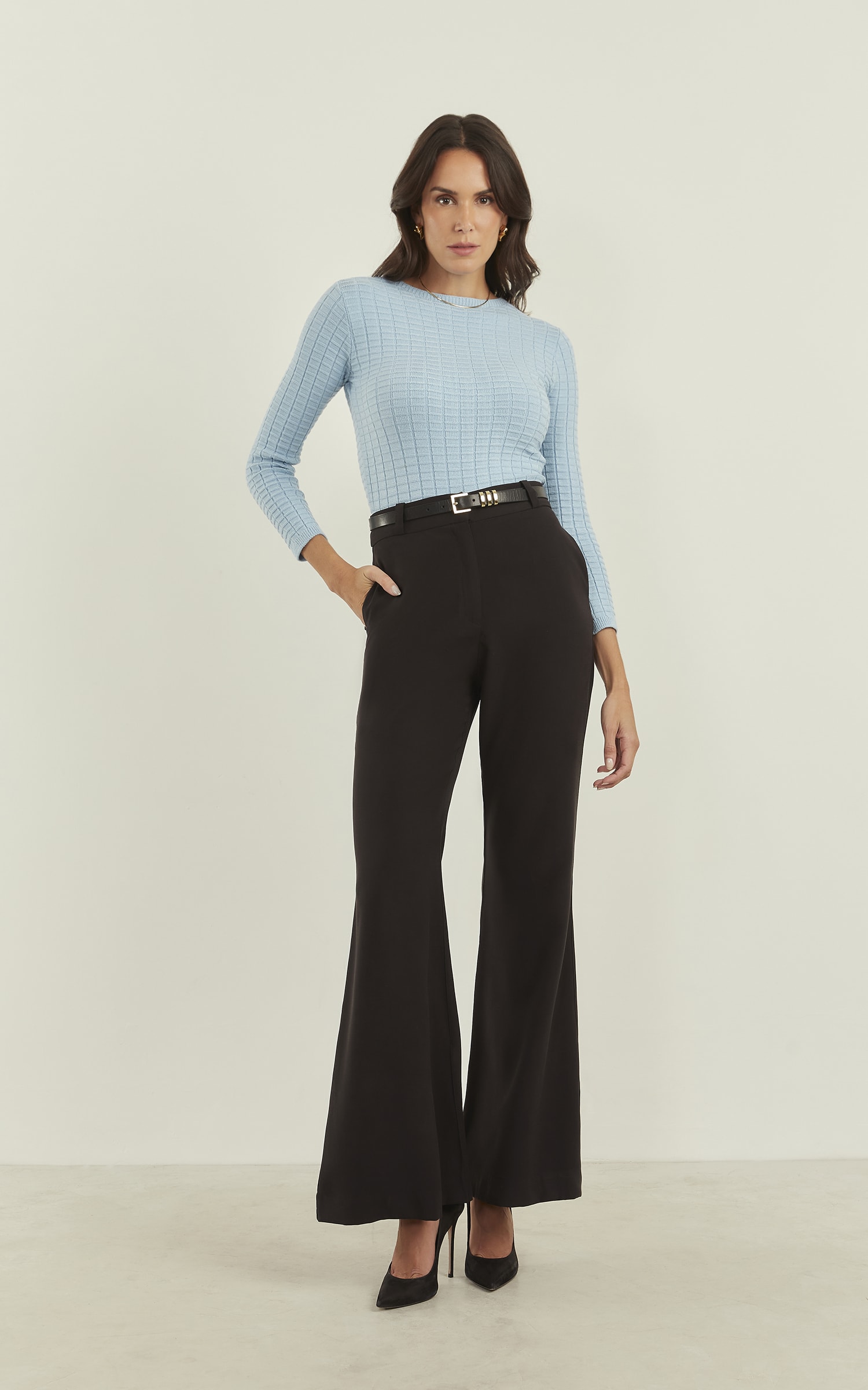 Blusa Tricot New Look Azul Claro