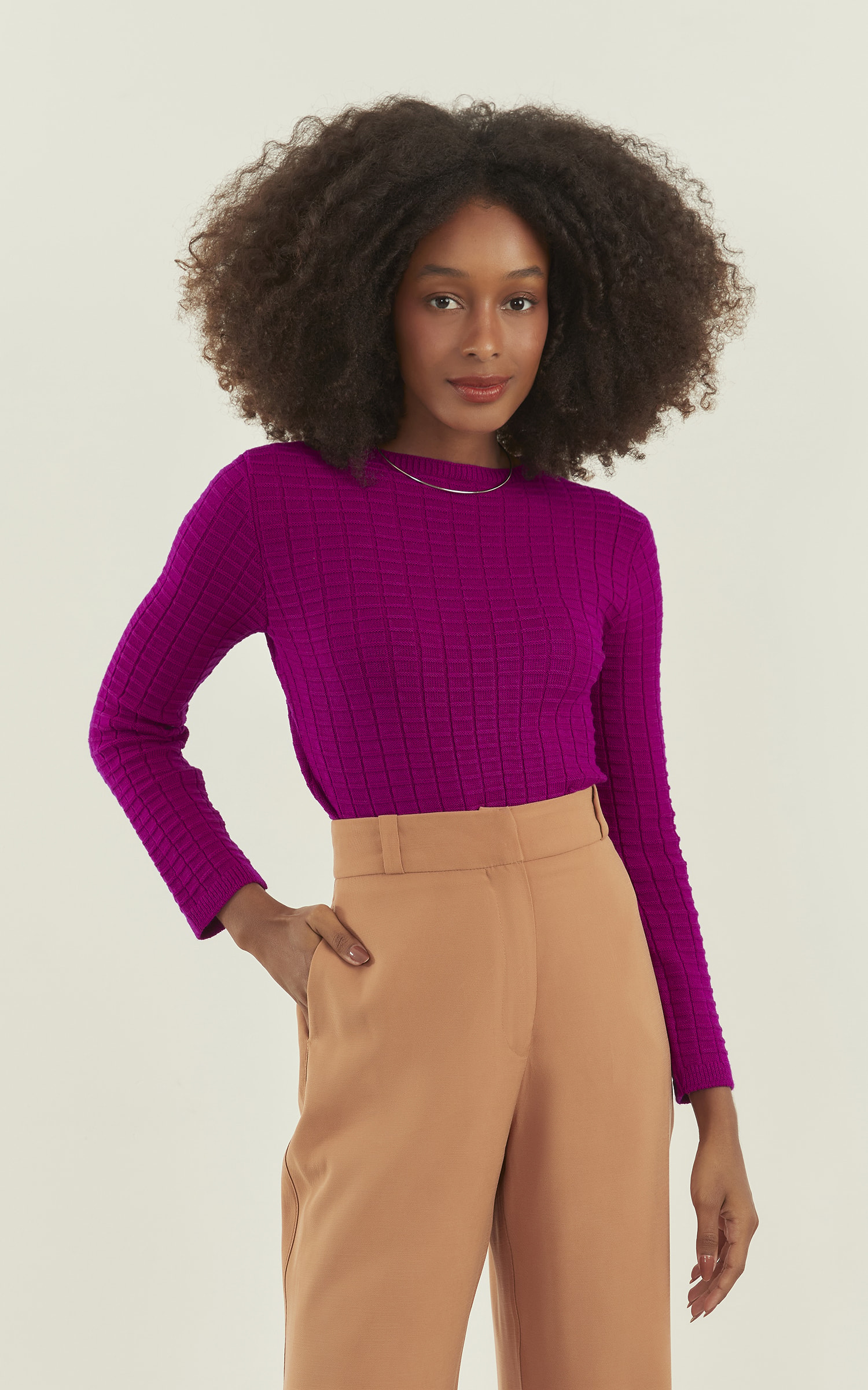 Blusa Tricot New Look Fúcsia