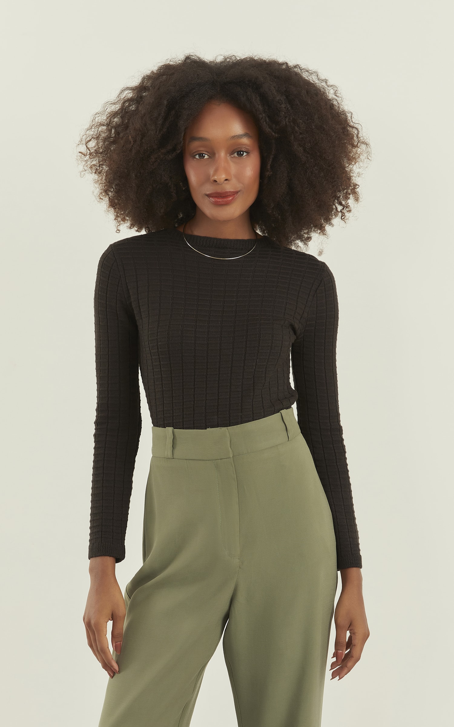 Blusa Tricot New Look Preto