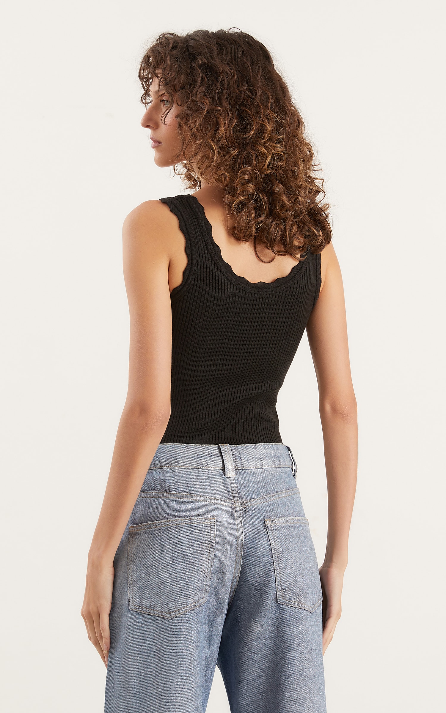 Blusa Tricot Ondas Preto