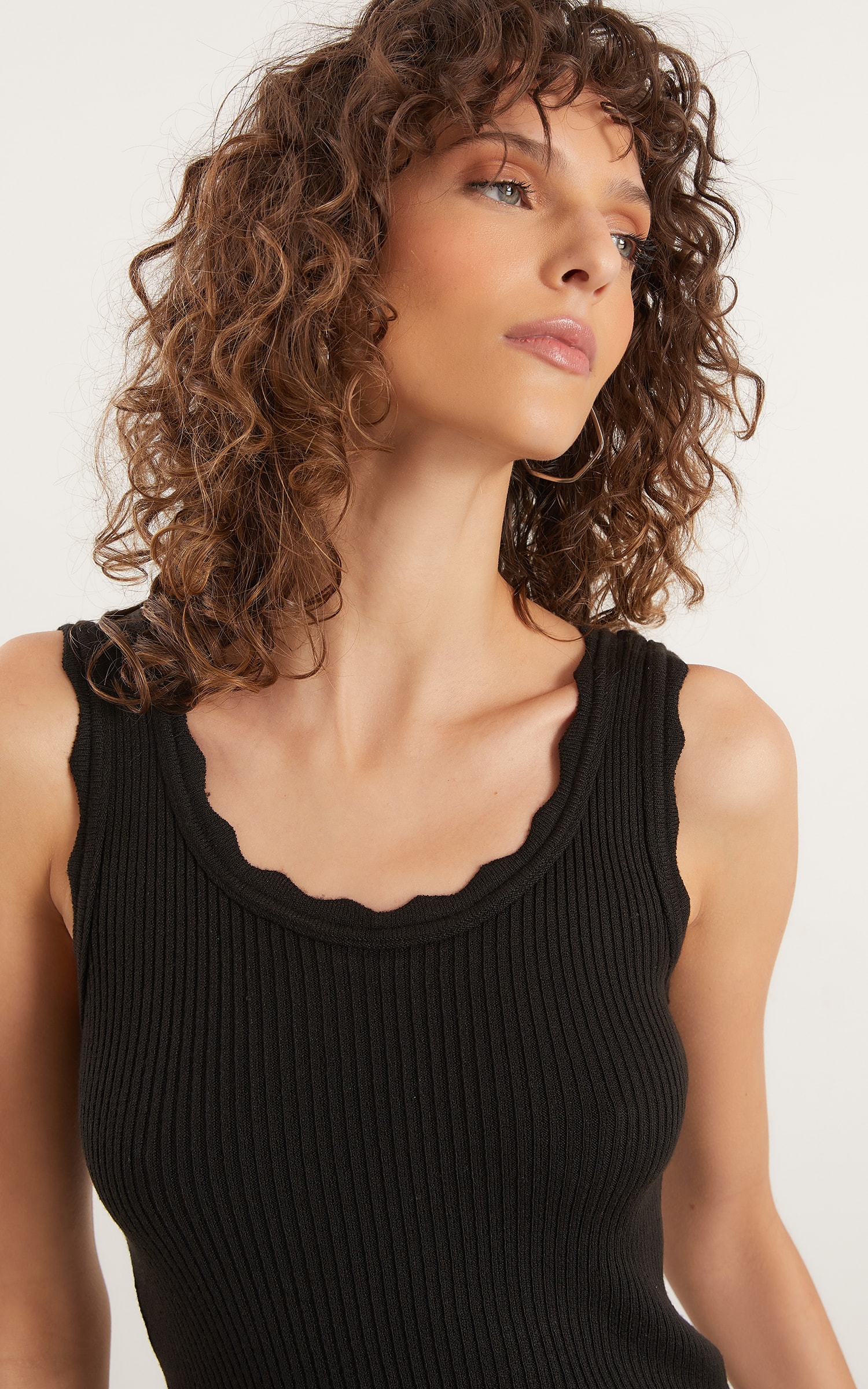 Blusa Tricot Ondas Preto