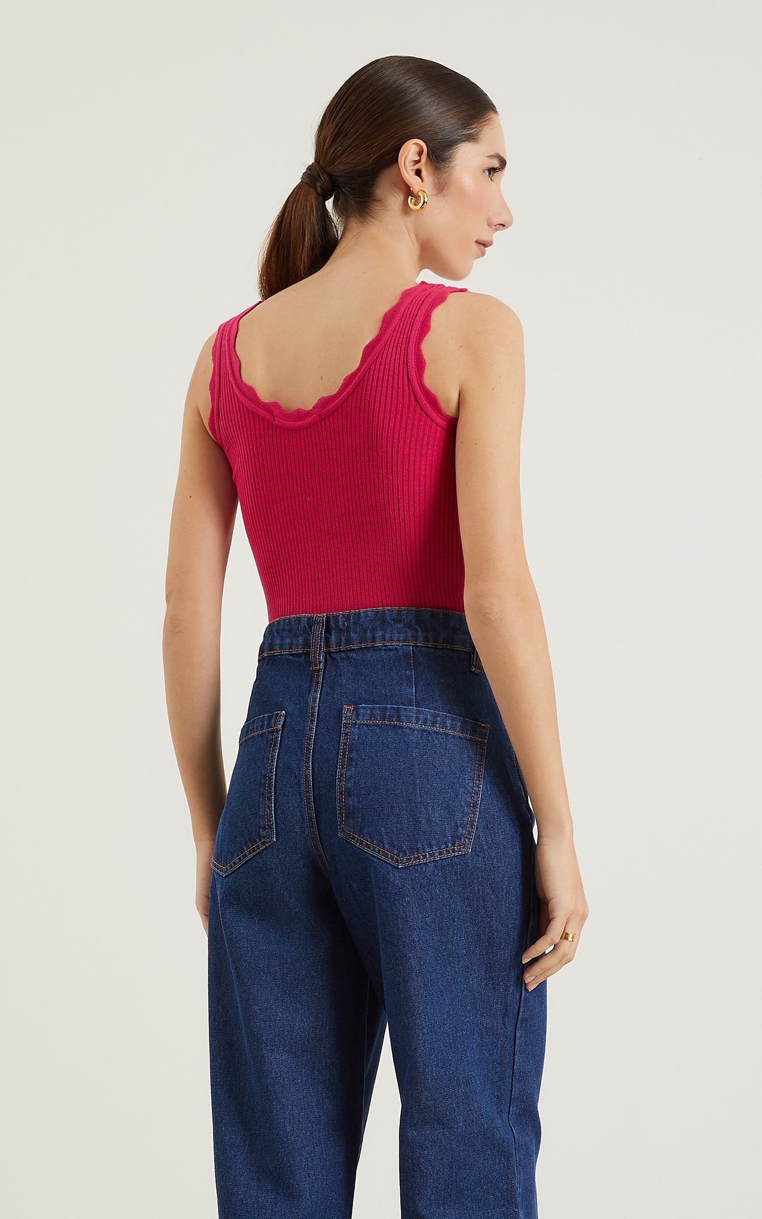 Blusa Tricot Ondas Rosa