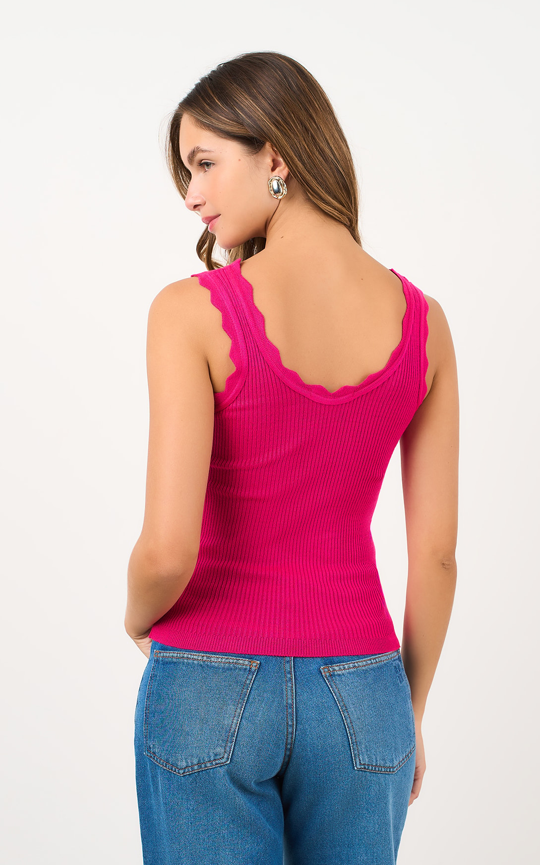 Blusa Tricot Ondas Rosa