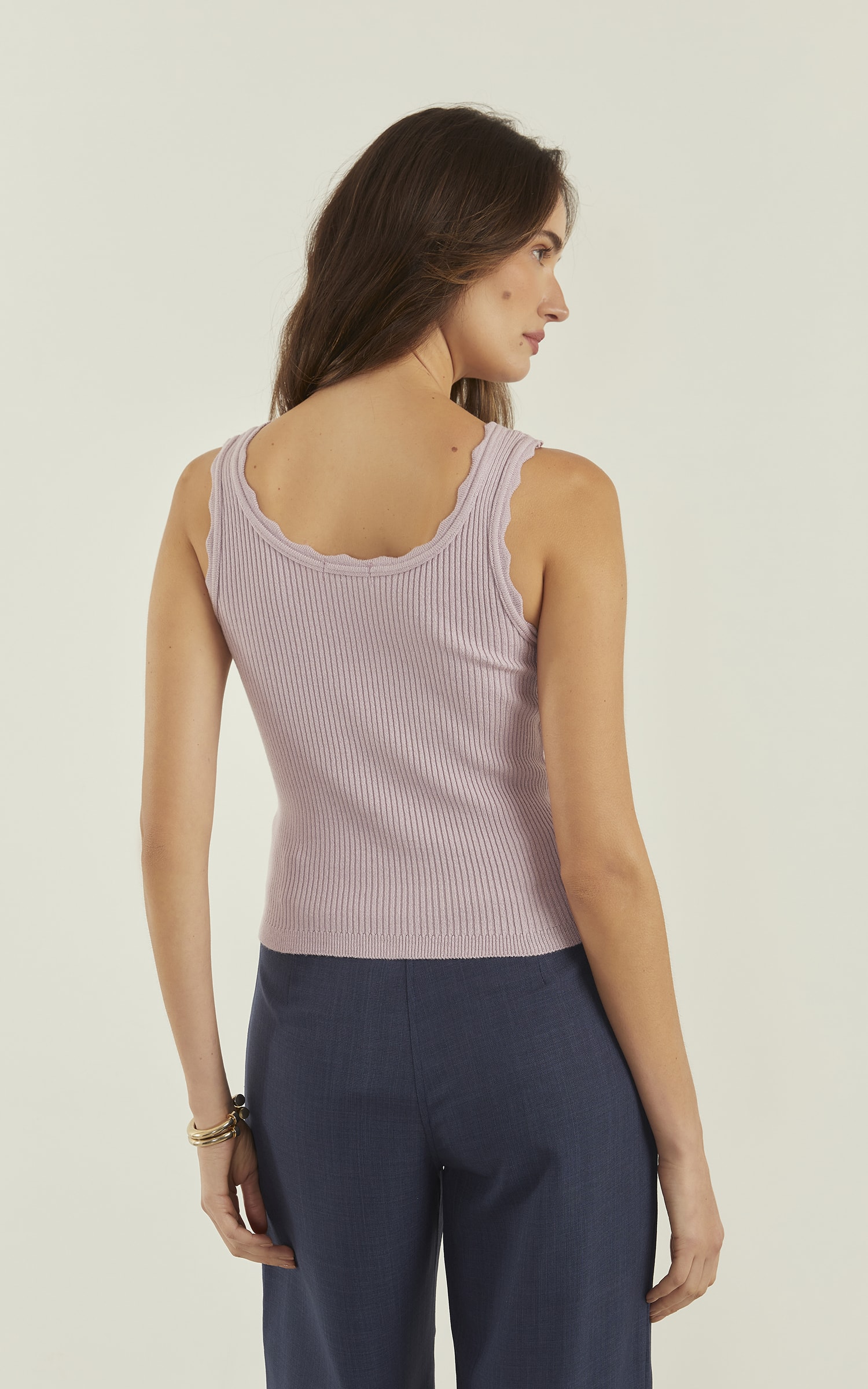 Blusa Tricot Ondas Uva