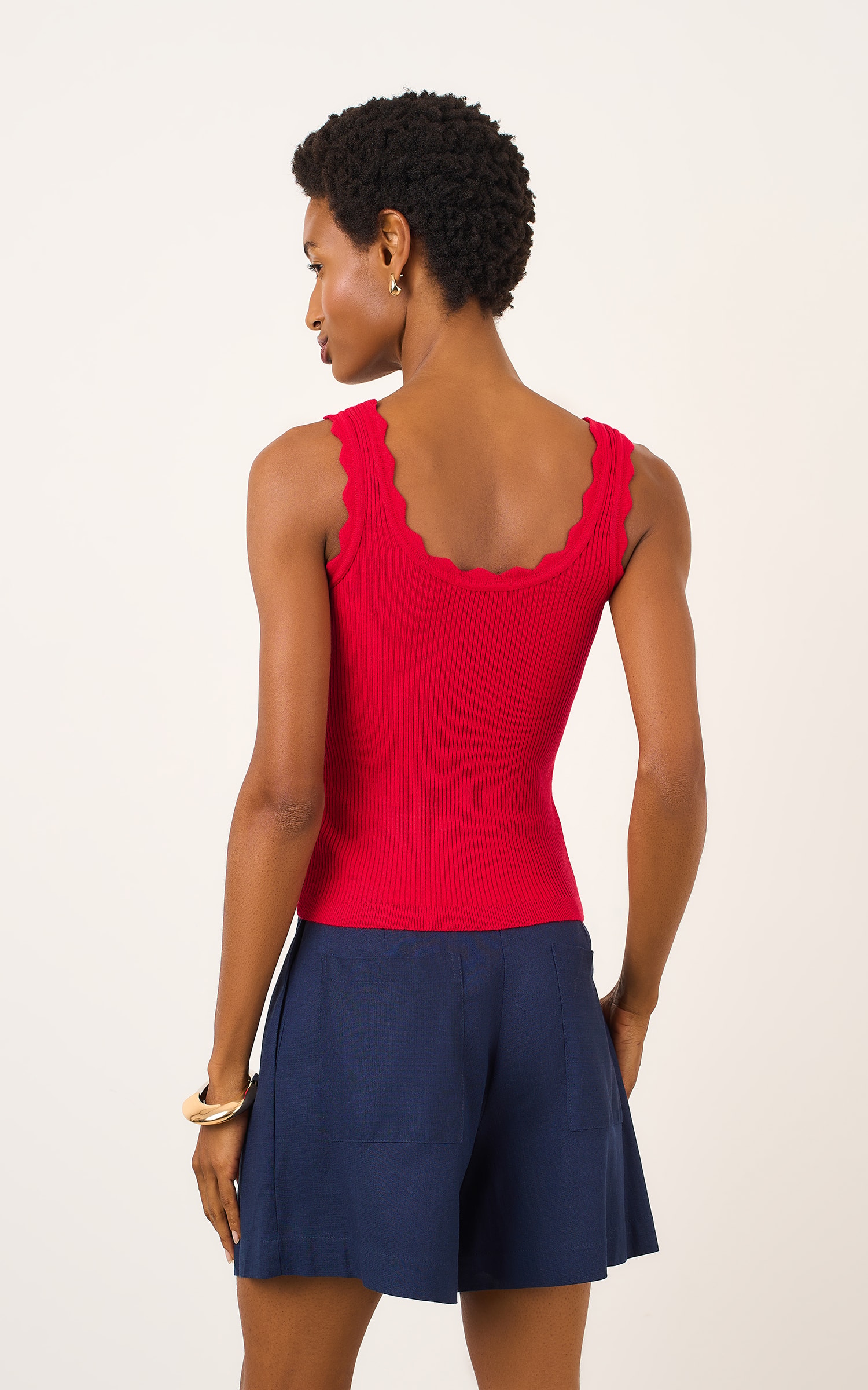 Blusa Tricot Ondas Vermelho