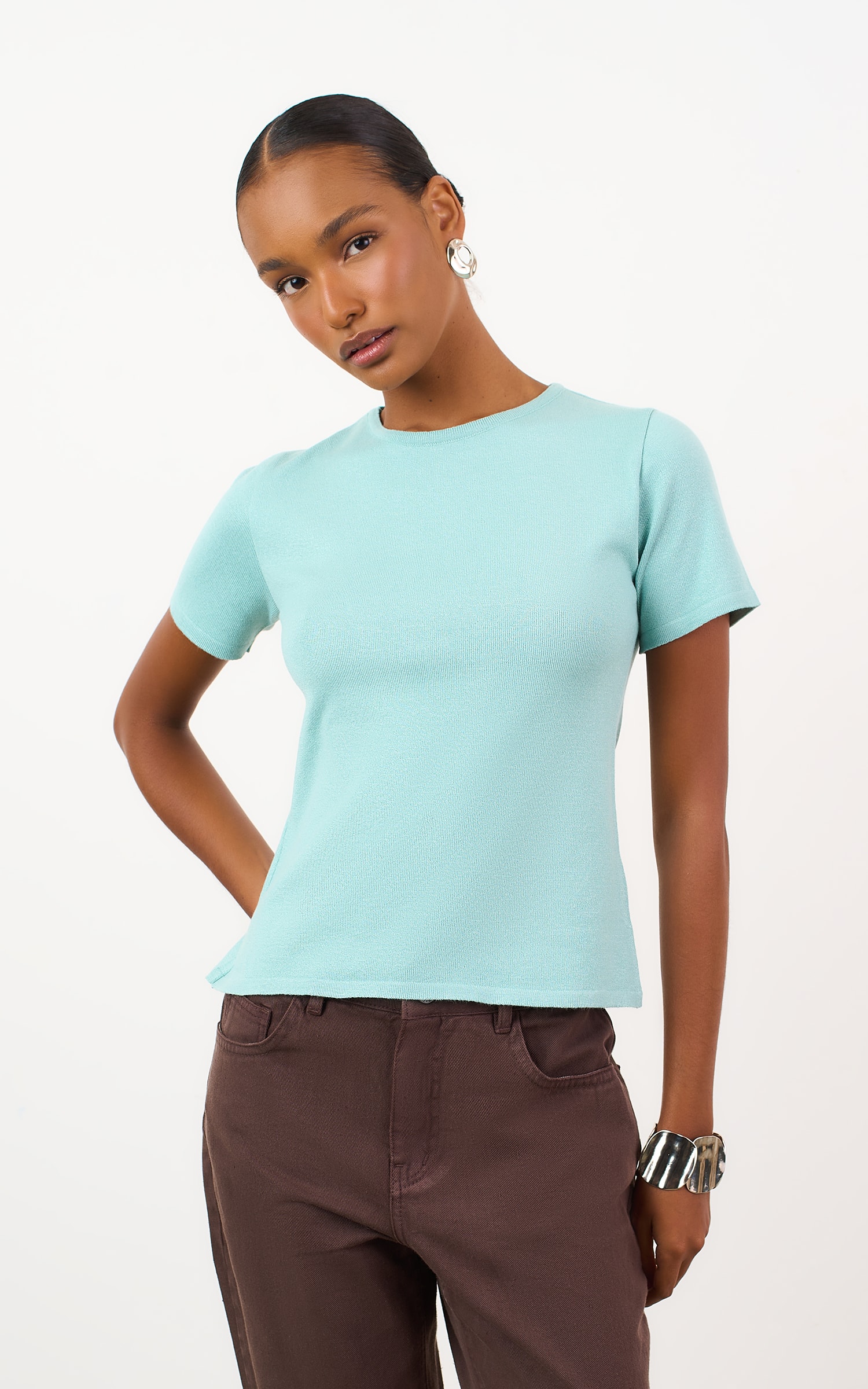 Blusa Tricot Origem New Azul Sereno
