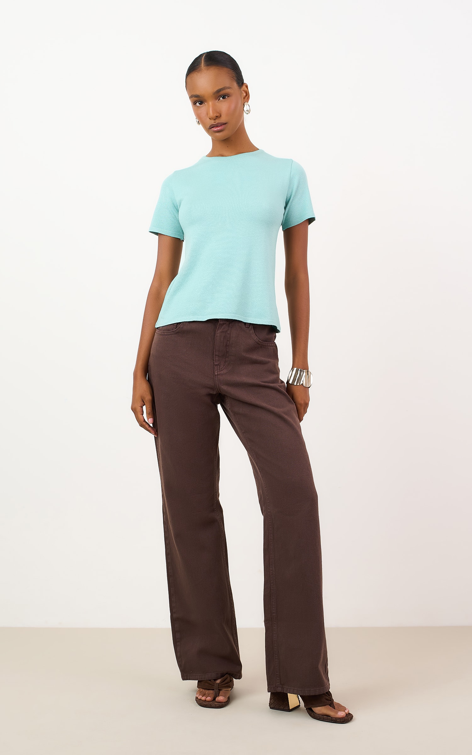 Blusa Tricot Origem New Azul Sereno