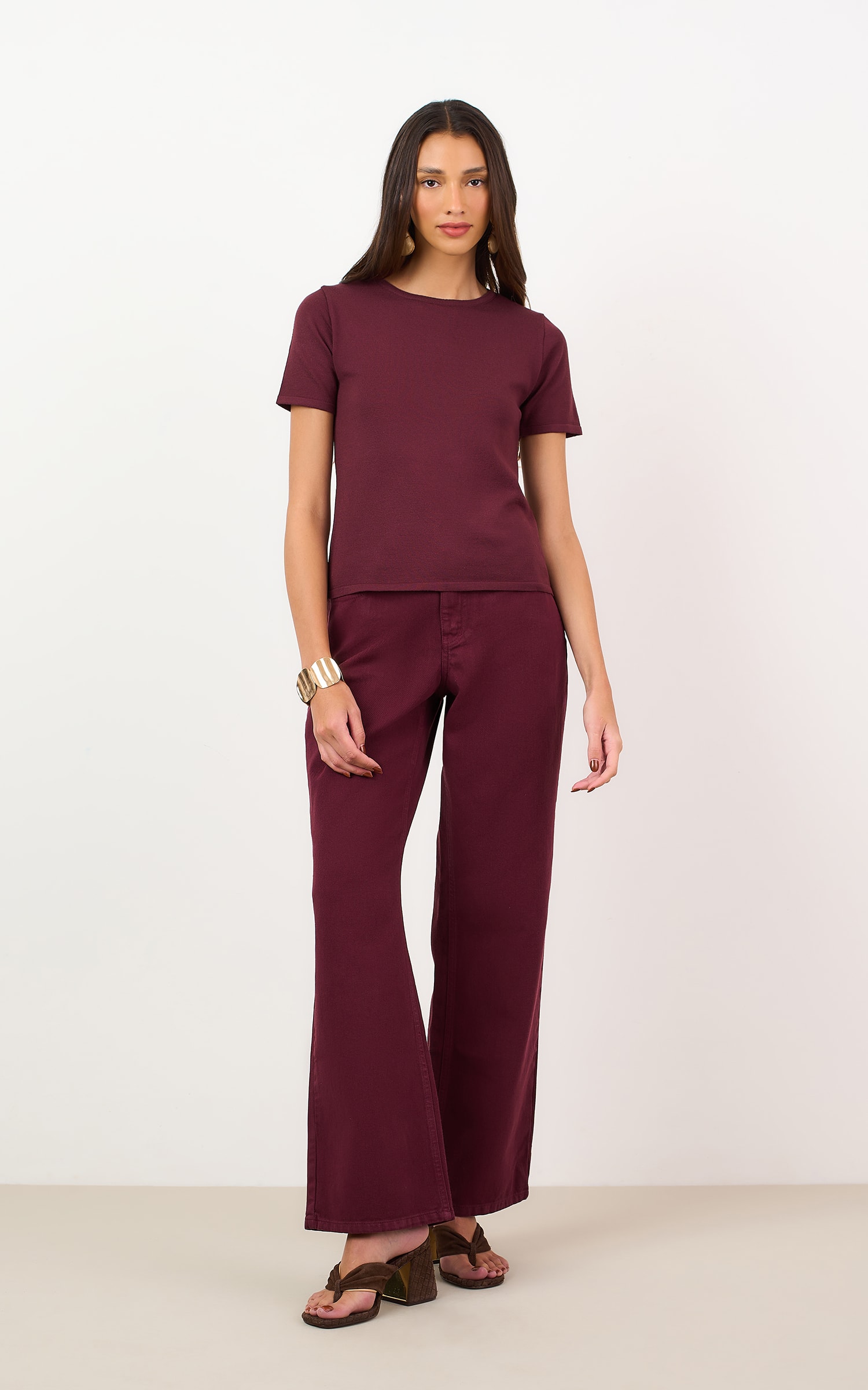 Blusa Tricot Origem New Burgundy