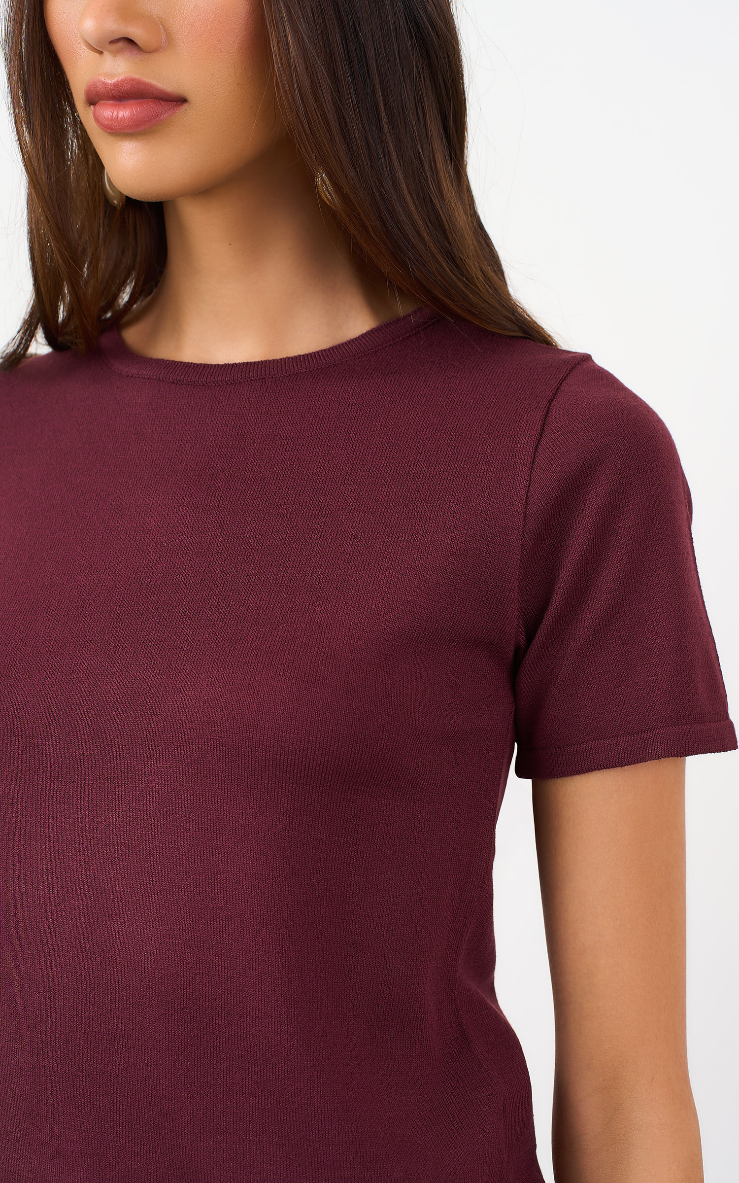Blusa Tricot Origem New Burgundy