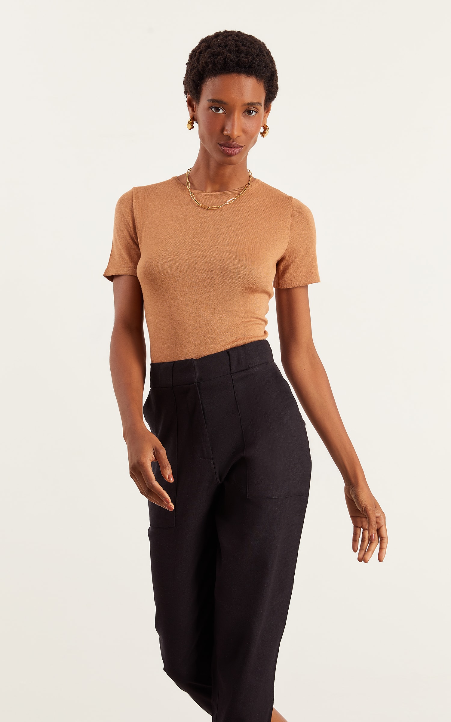 Blusa Tricot Origem New Caqui