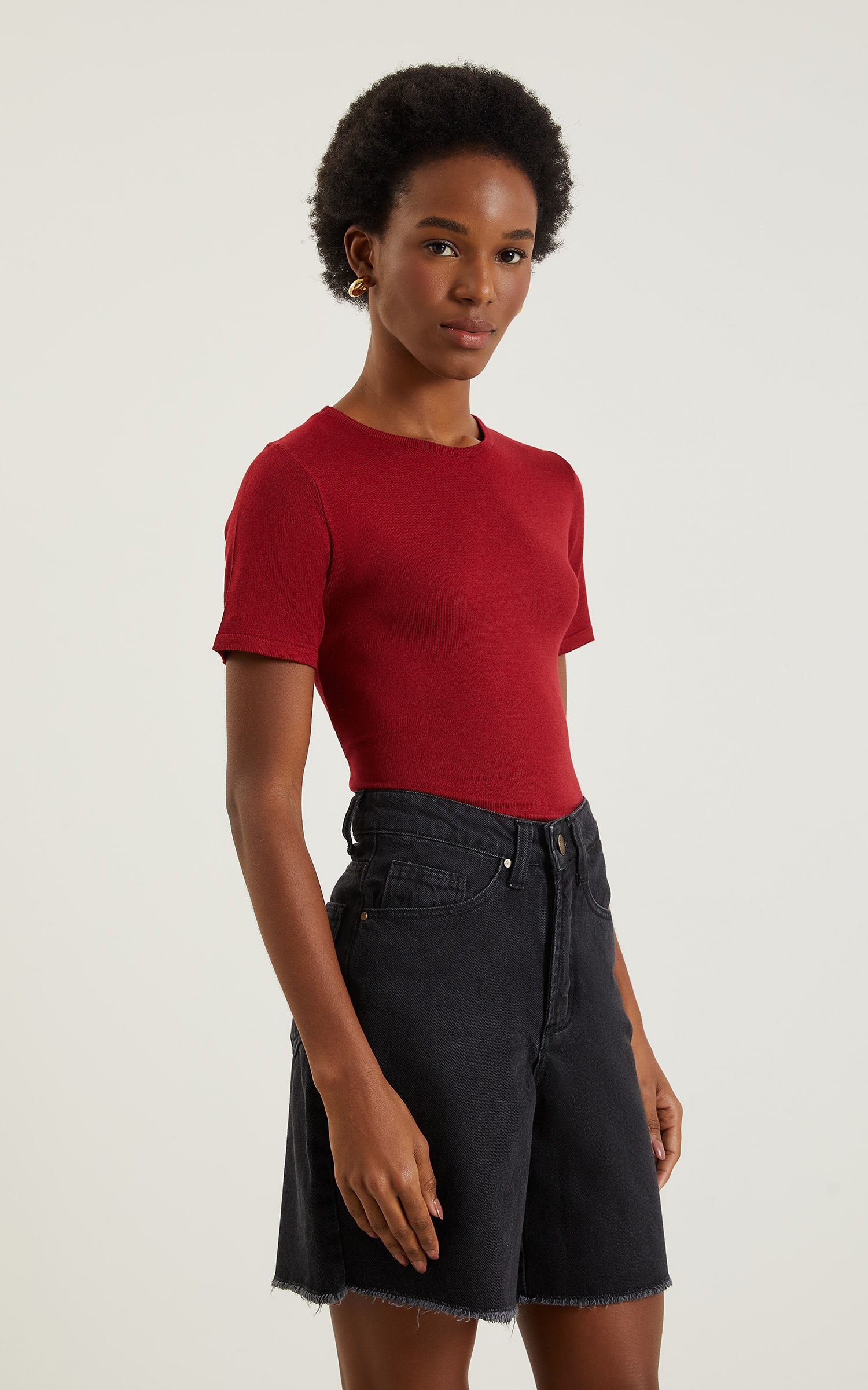Blusa Tricot Origem New Cereja