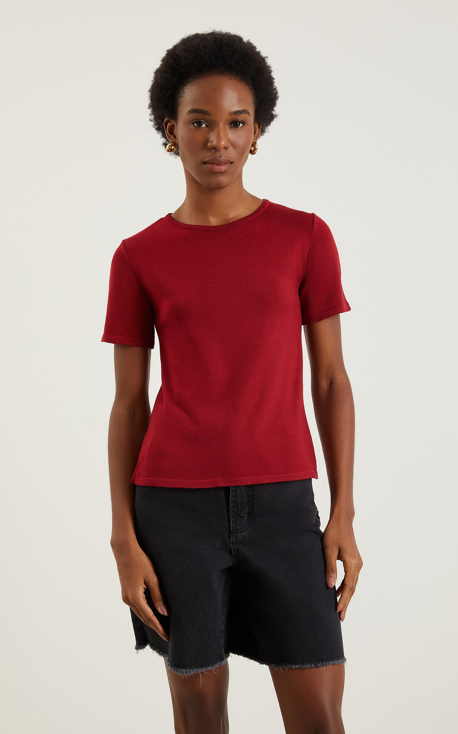 Blusa Tricot Origem New Cereja