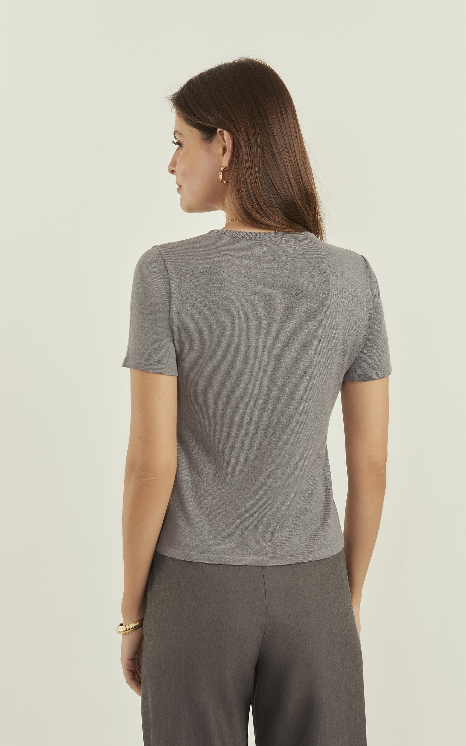Blusa Tricot Origem New Chumbo
