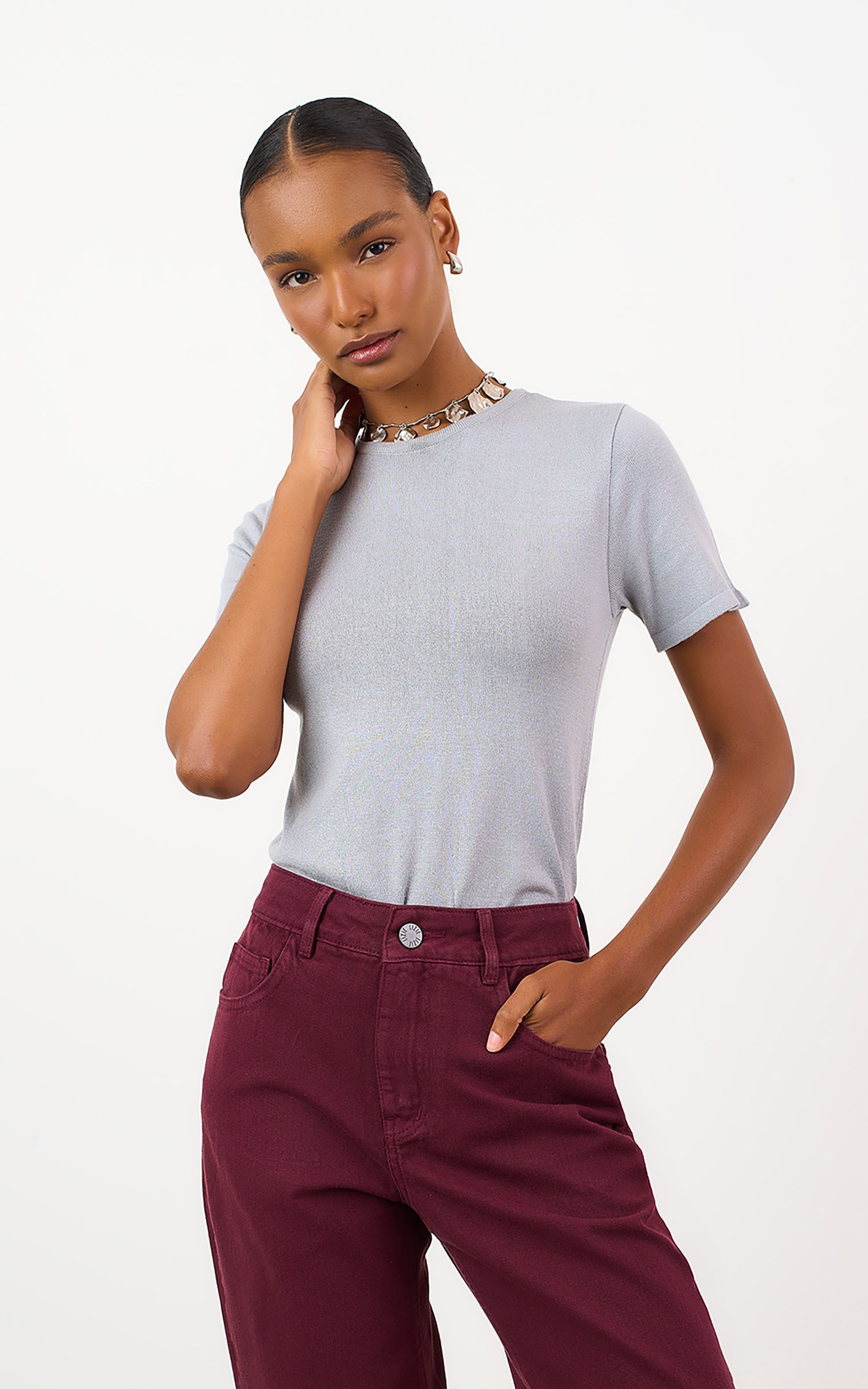 Blusa Tricot Origem New Cinza