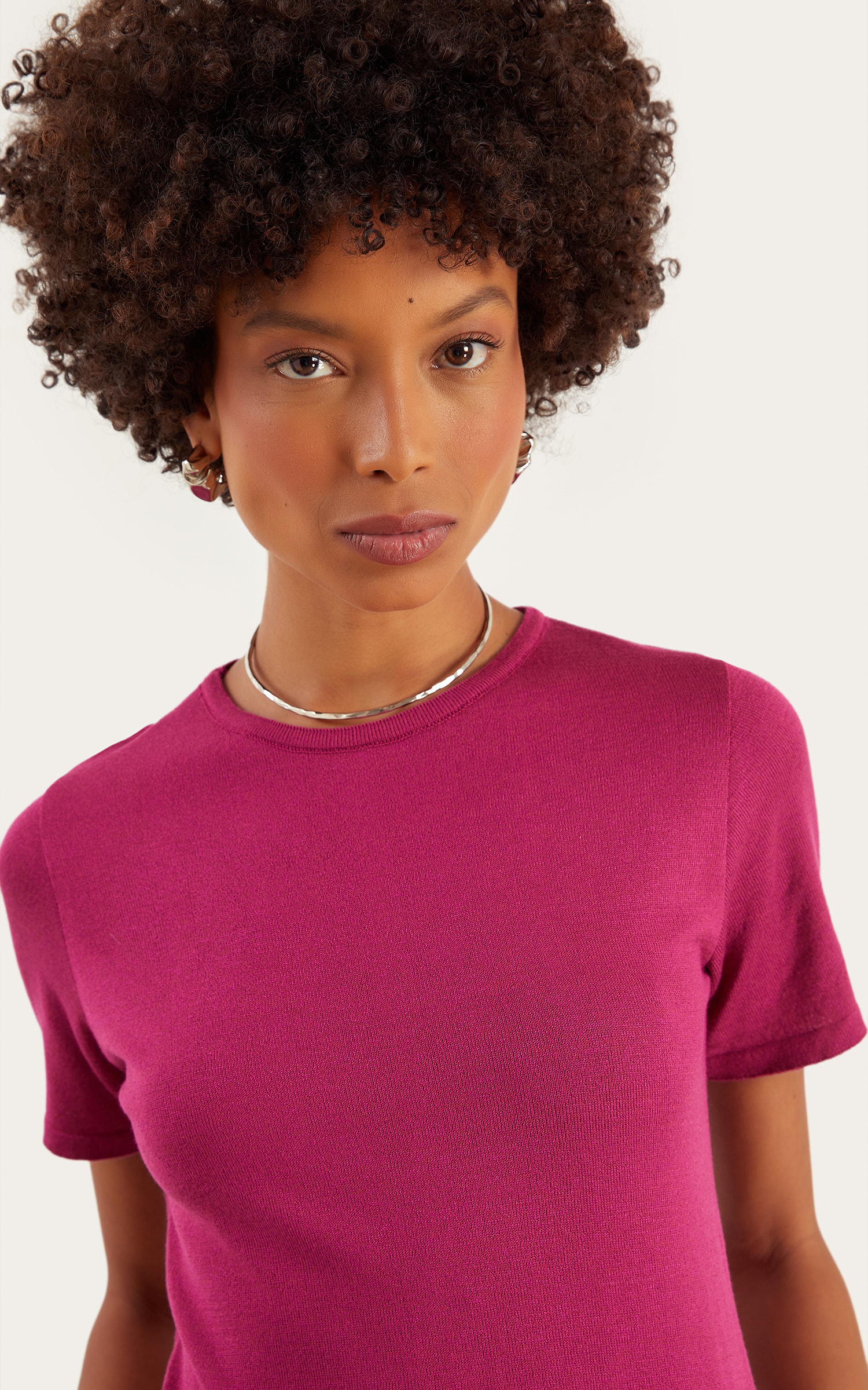 Blusa Tricot Origem New Fucsia