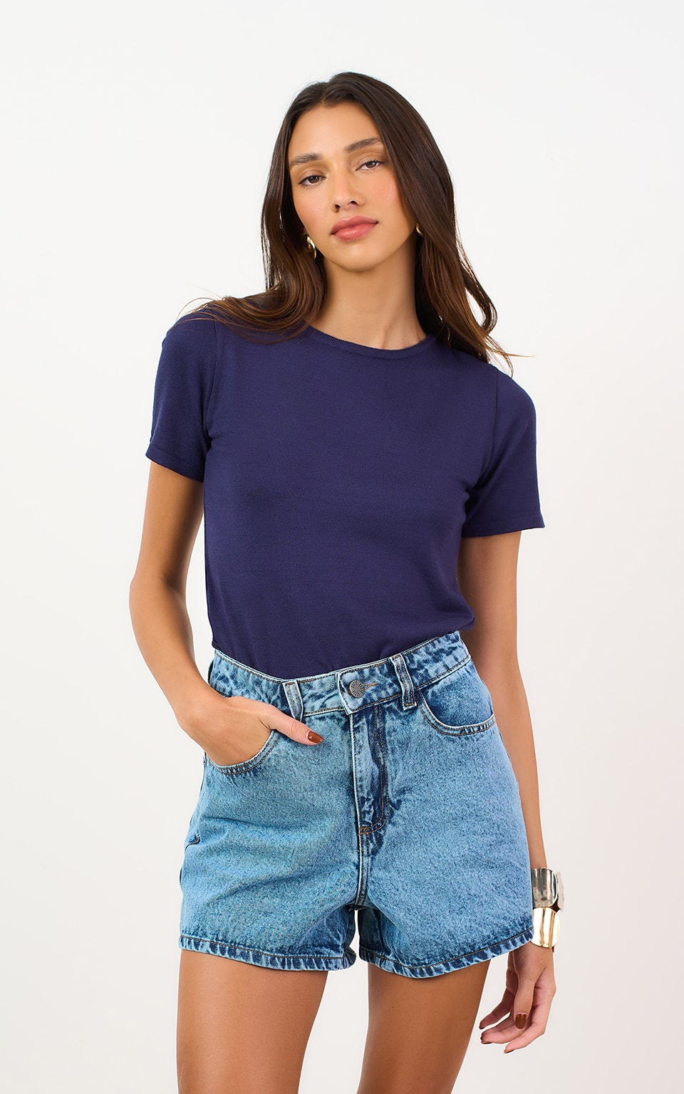 Blusa Tricot Origem New Marinho