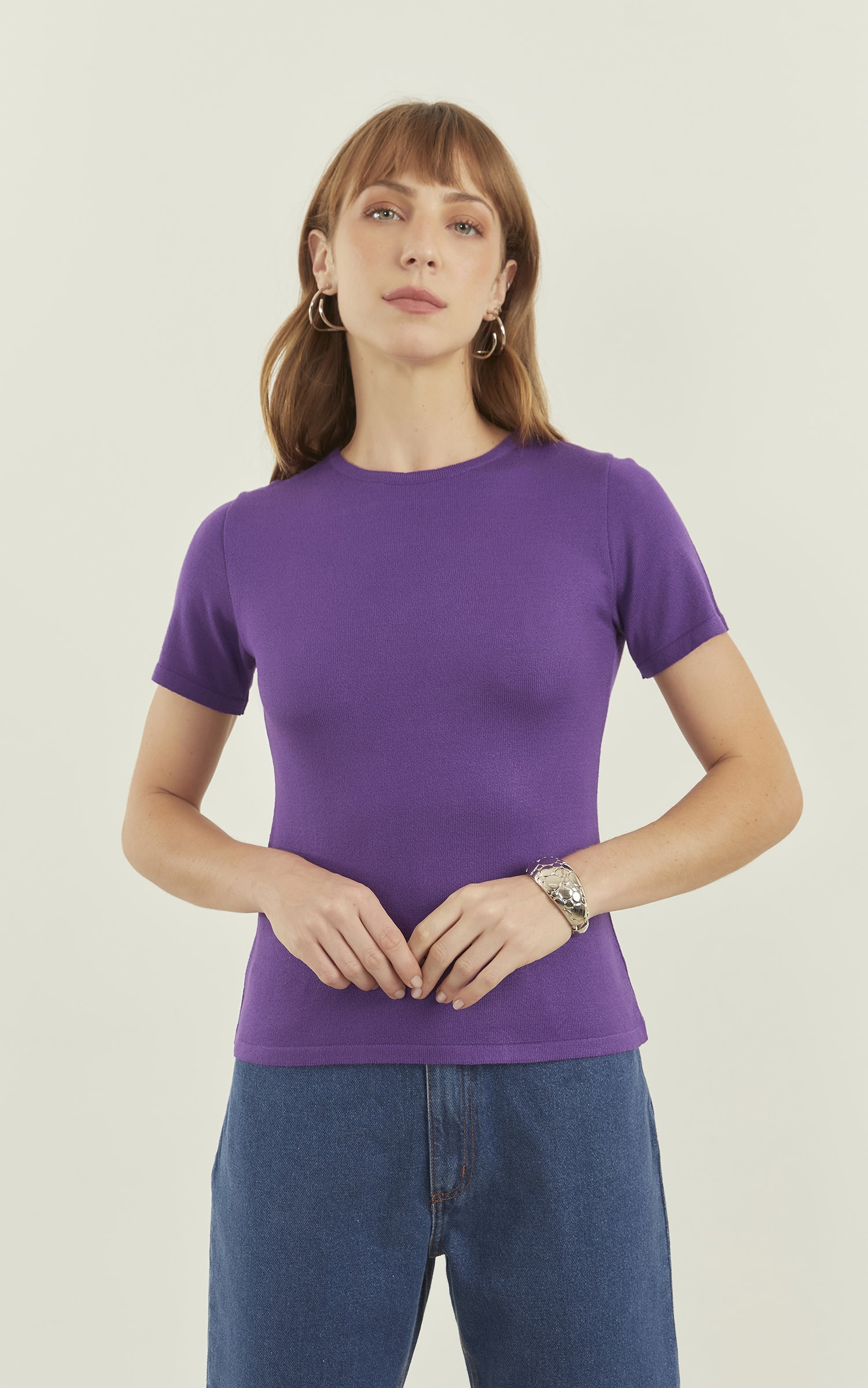 Blusa Tricot Origem New Roxo