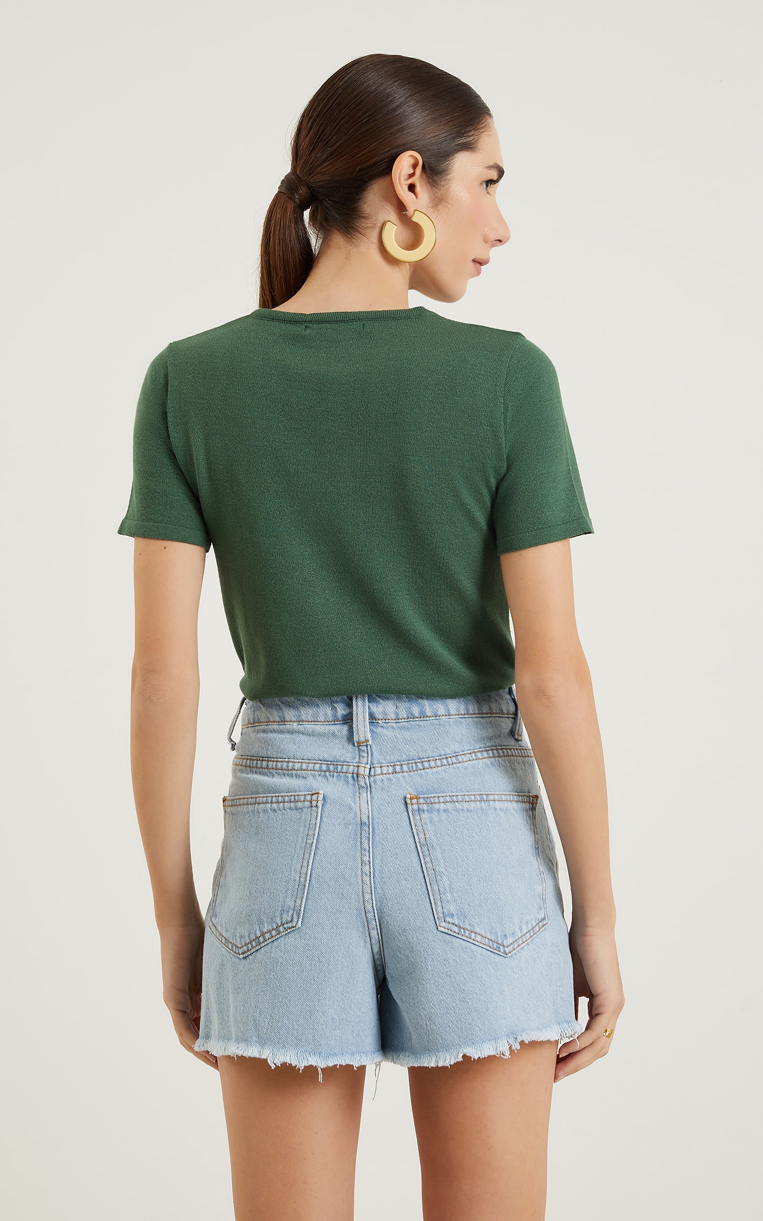 Blusa Tricot Origem New Verde Militar