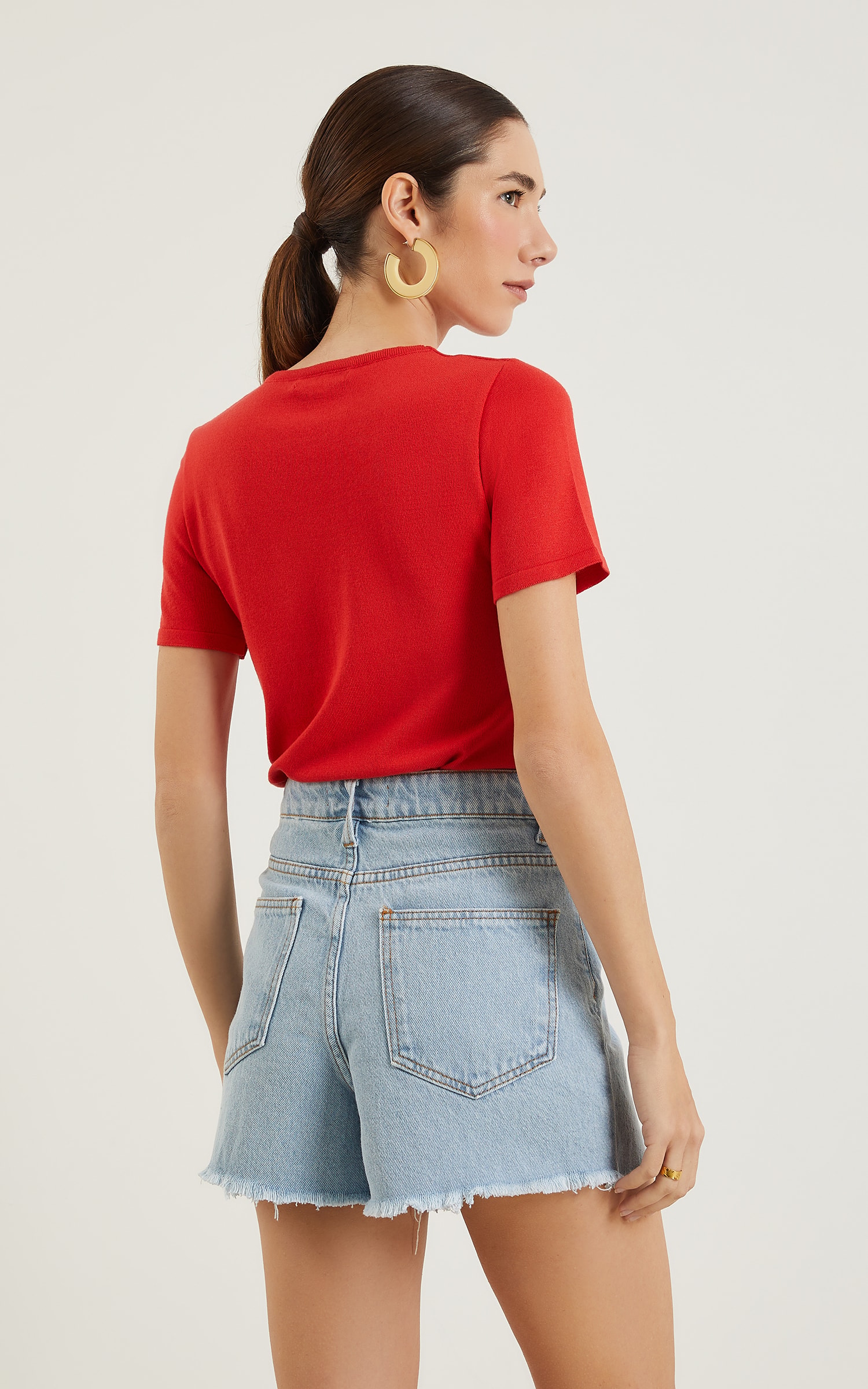 Blusa Tricot Origem New Vermelho