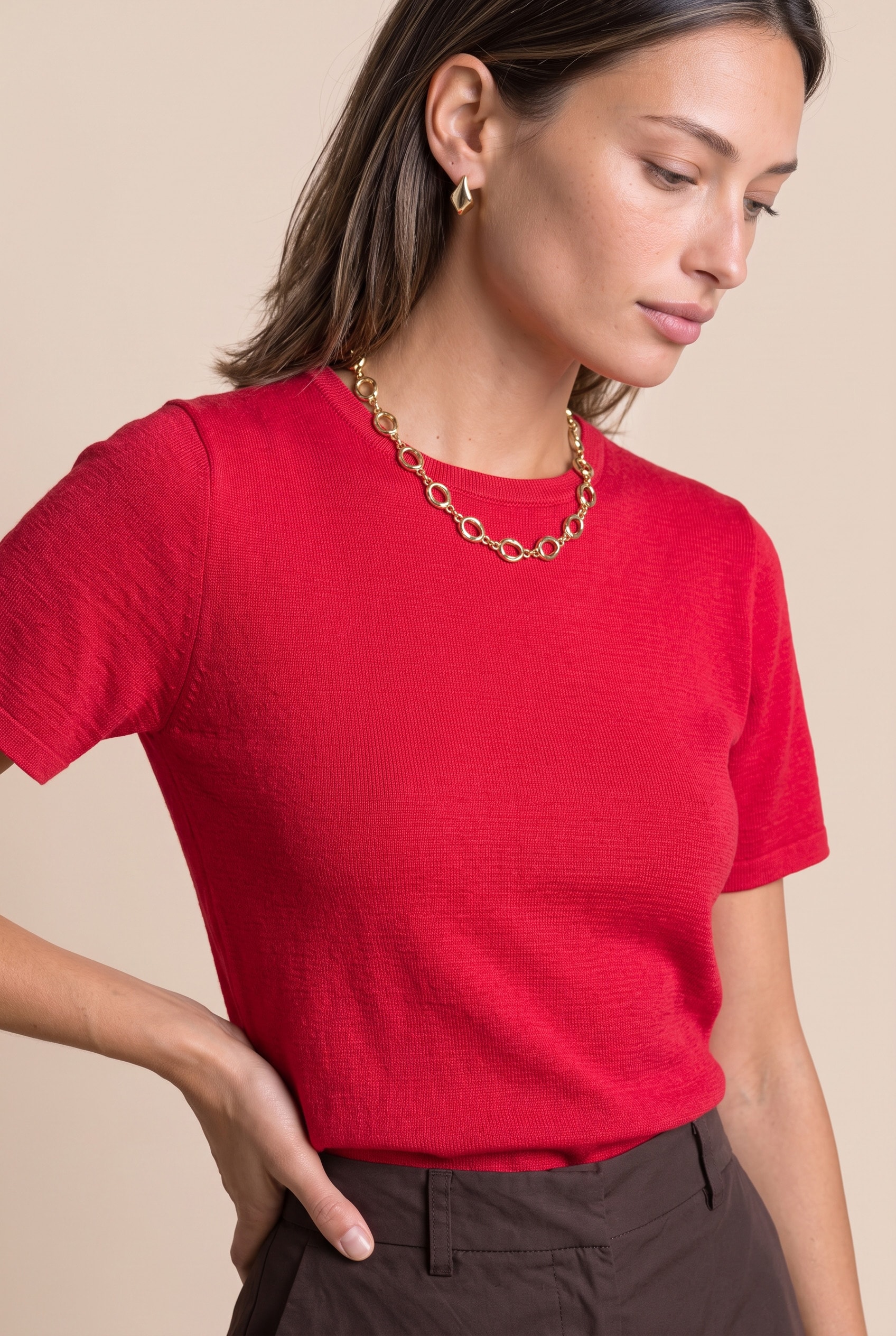 Blusa Tricot Origem New Vermelho