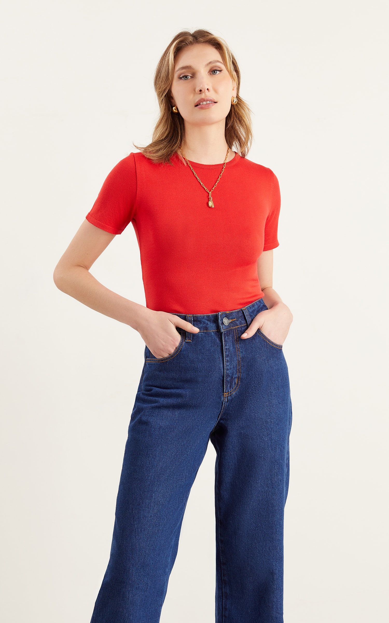Blusa Tricot Origem New Vermelho