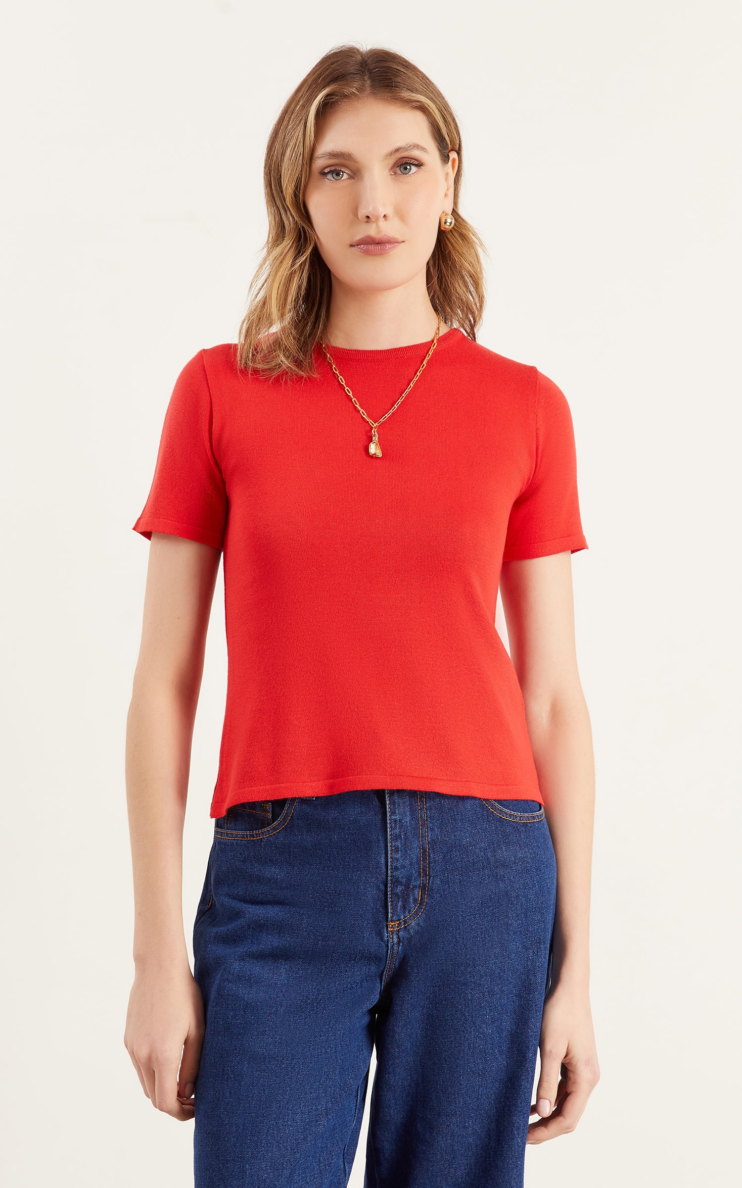 Blusa Tricot Origem New Vermelho