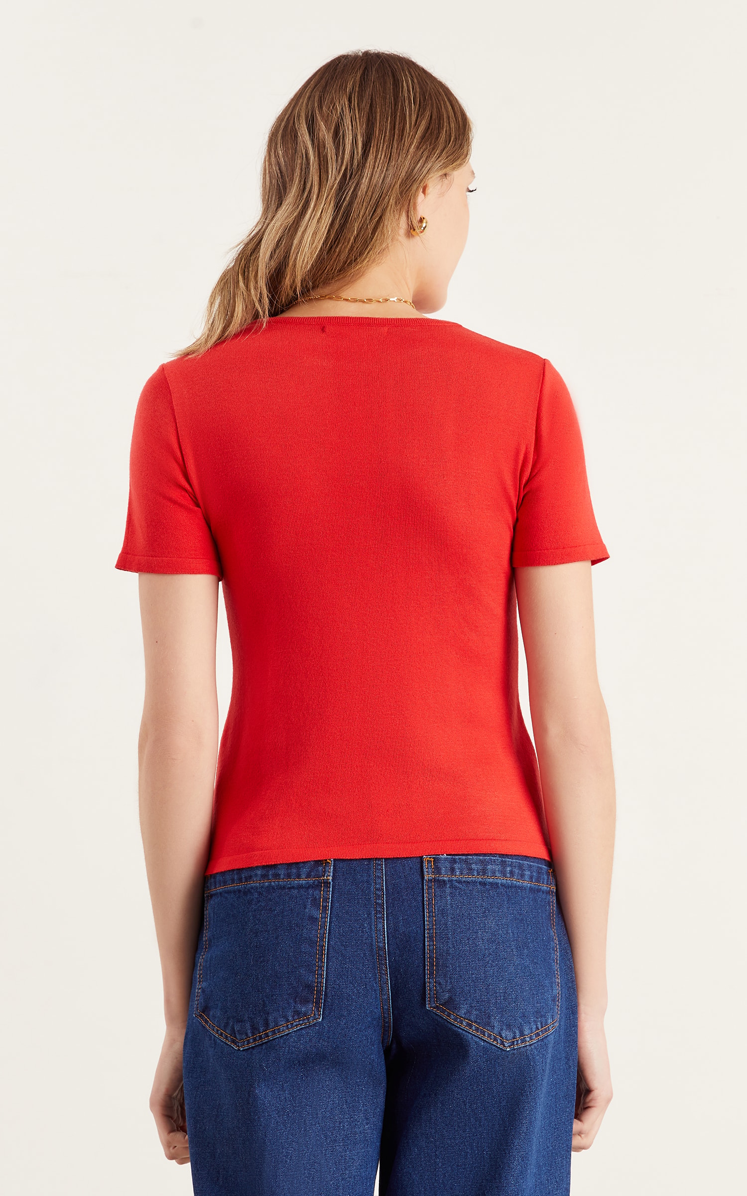 Blusa Tricot Origem New Vermelho