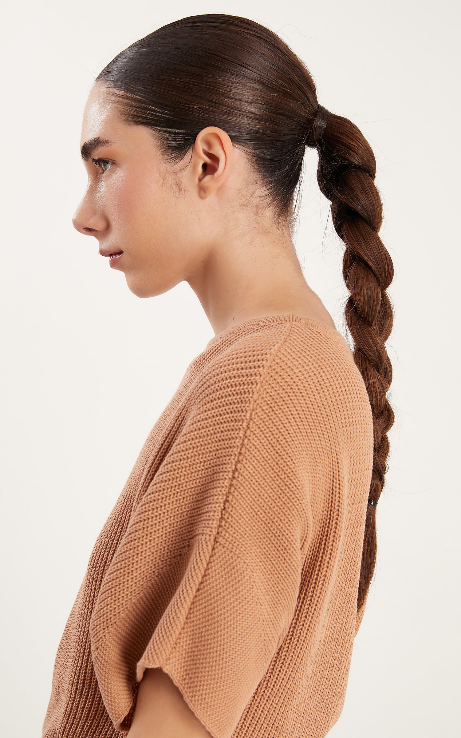 Blusa Tricot Peach Amêndoa