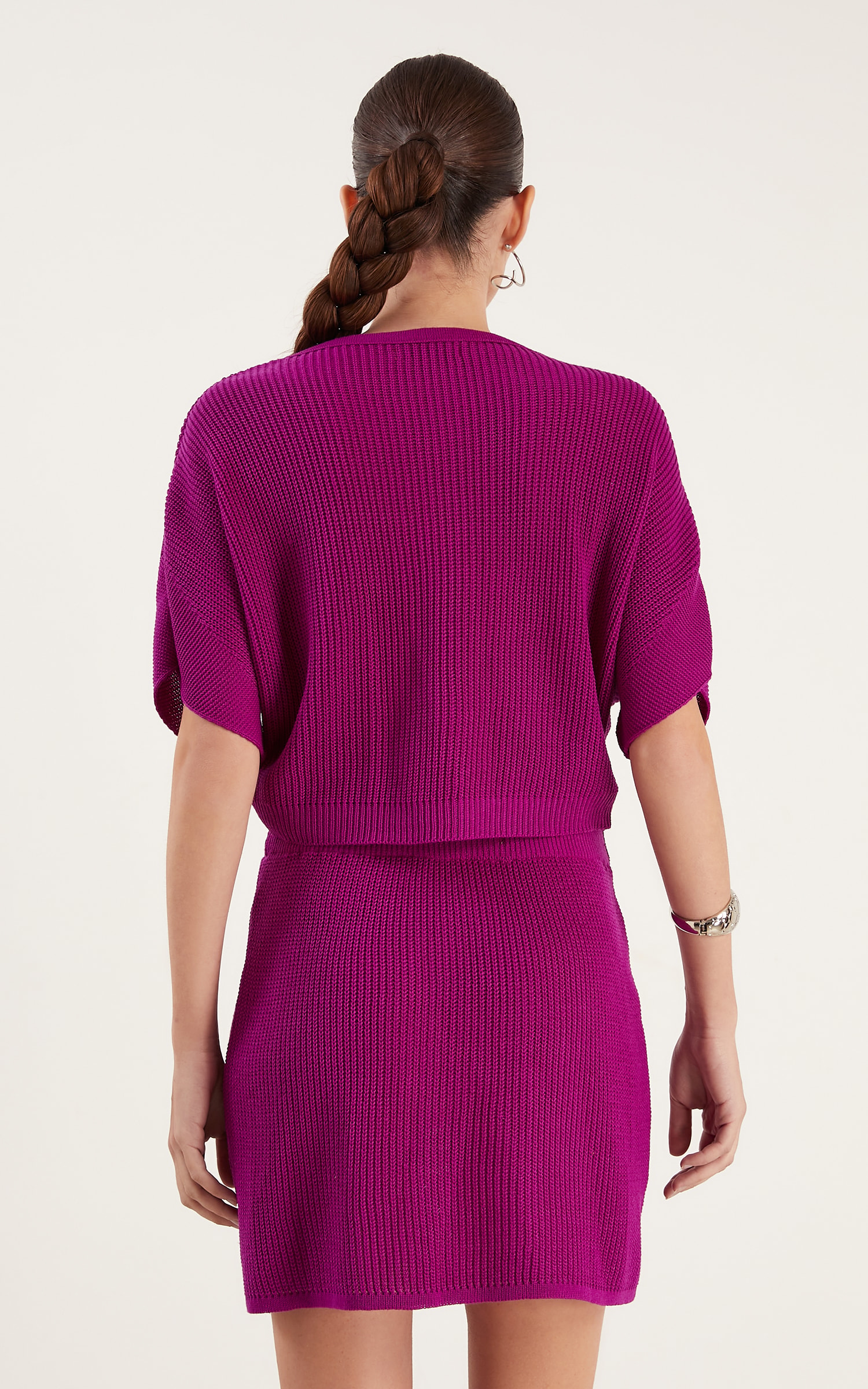 Blusa Tricot Peach Fúcsia