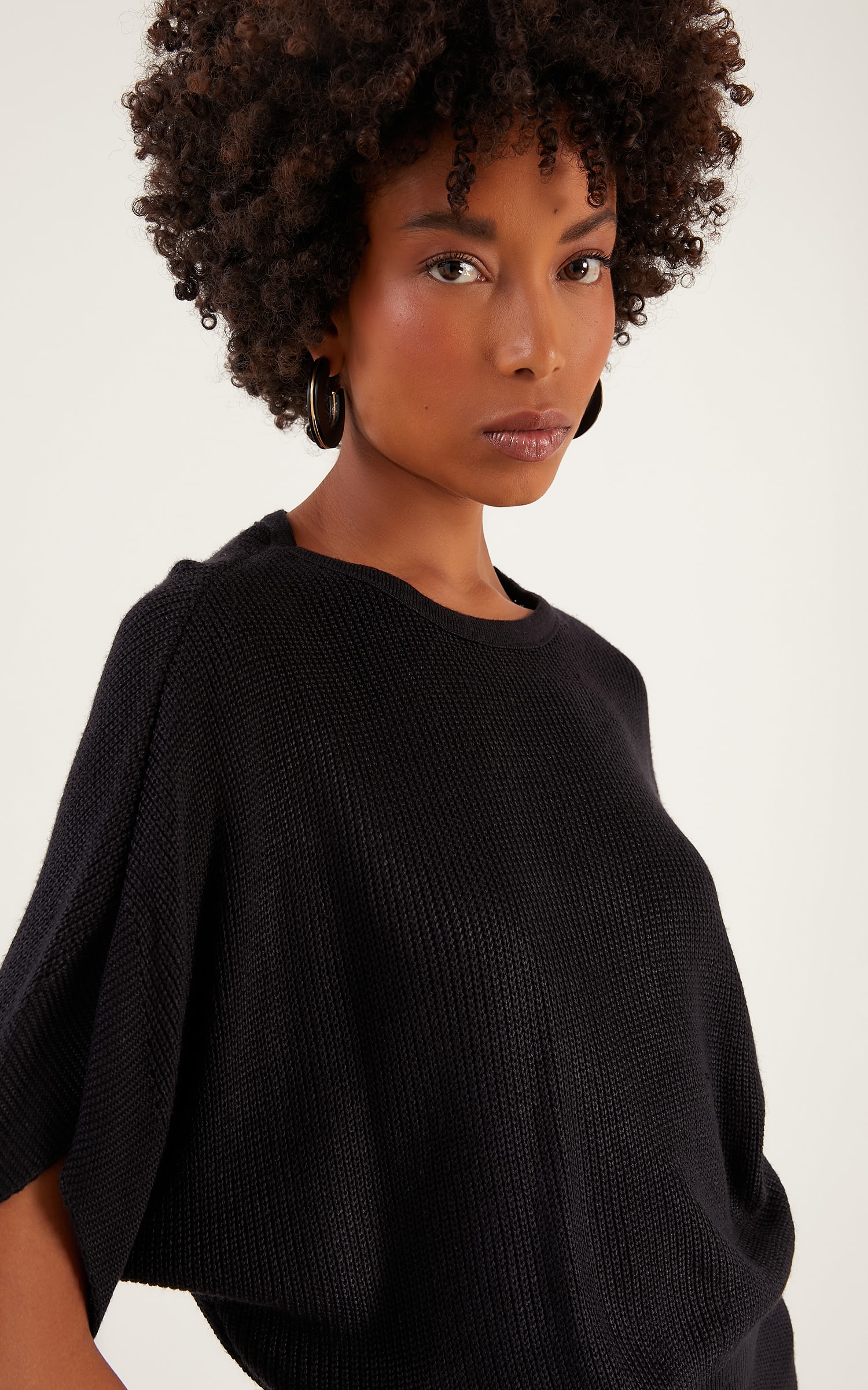 Blusa Tricot Peach Preto